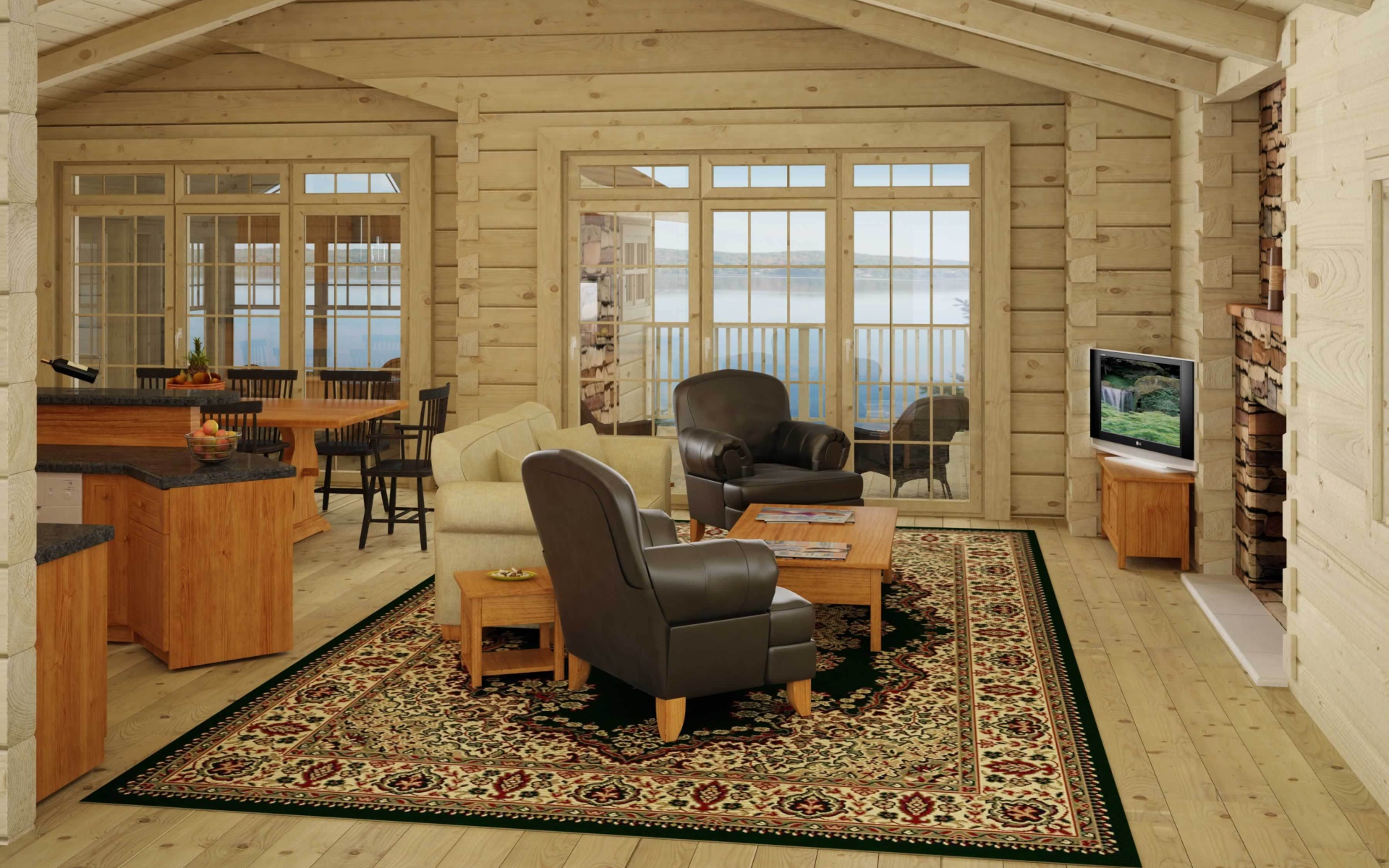 Комната в деревянном доме