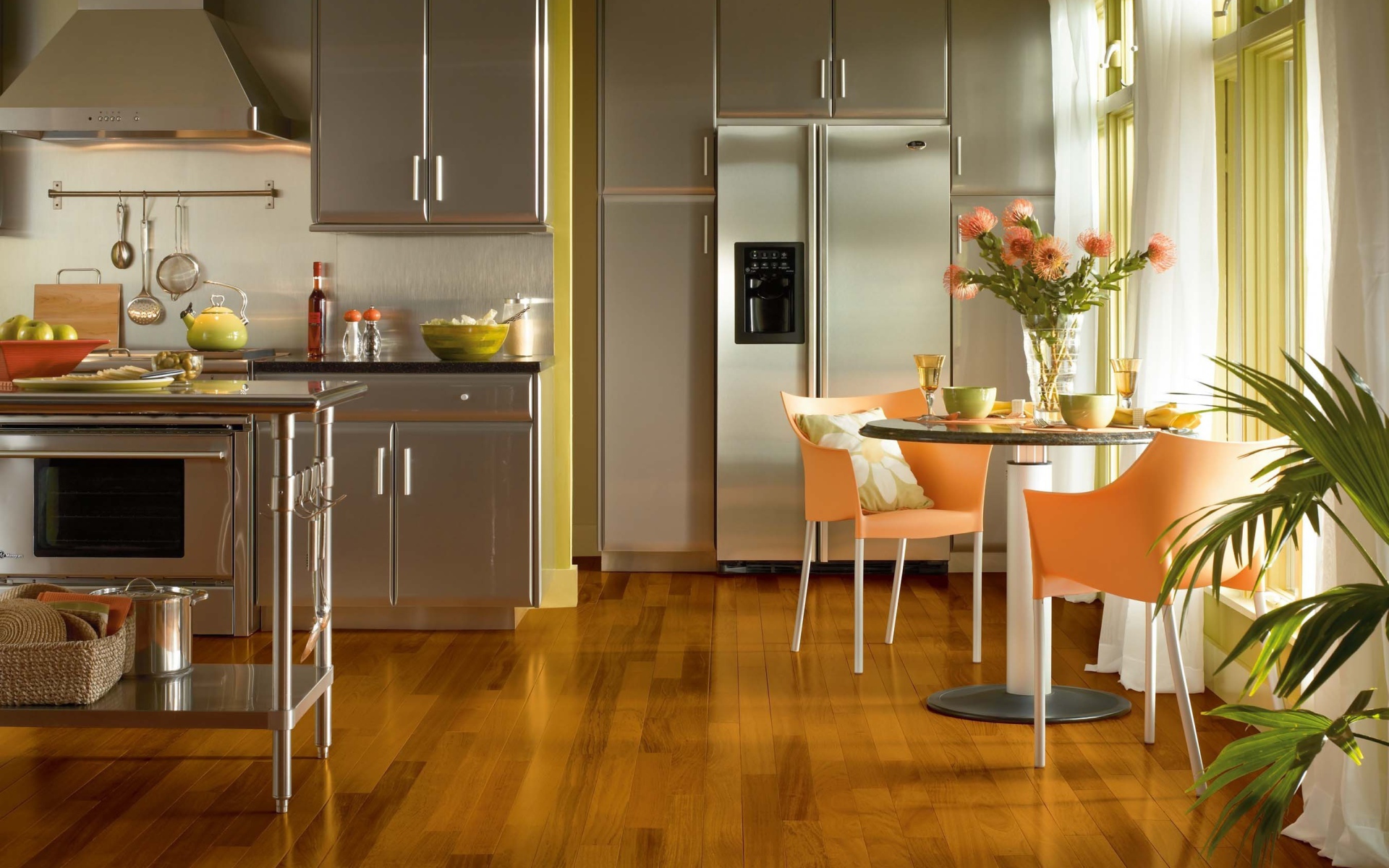 Серебристая кухня