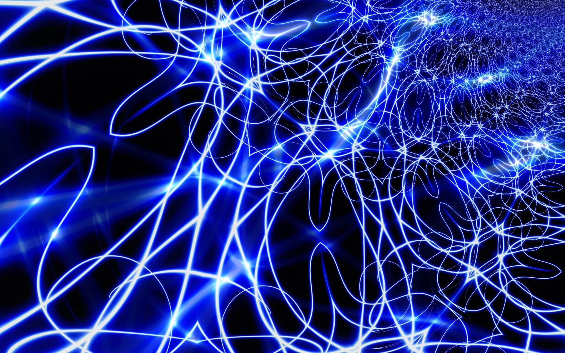 Светящиеся неоновые волны, абстракция 