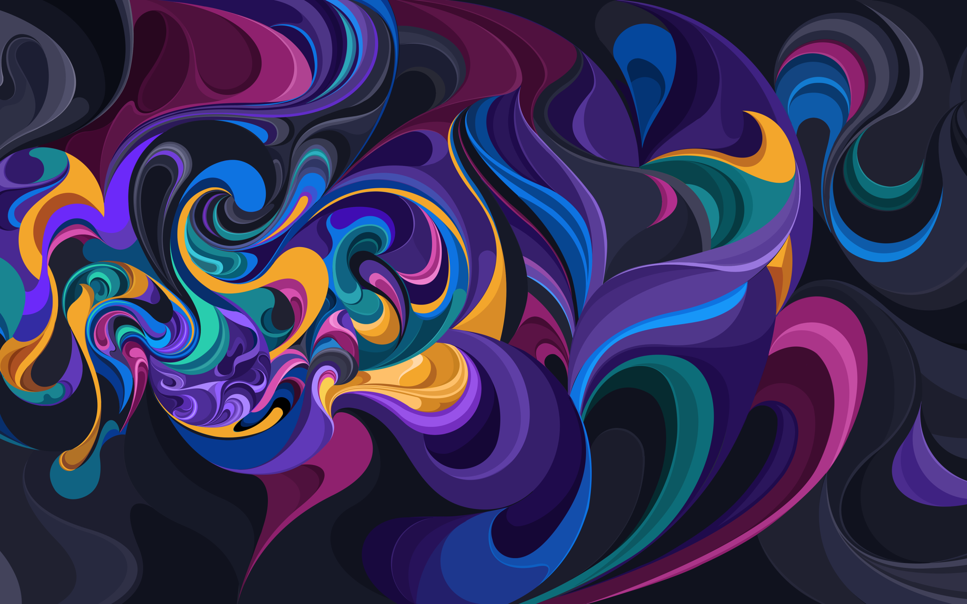 Разноцветный узорный абстрактный рисунок