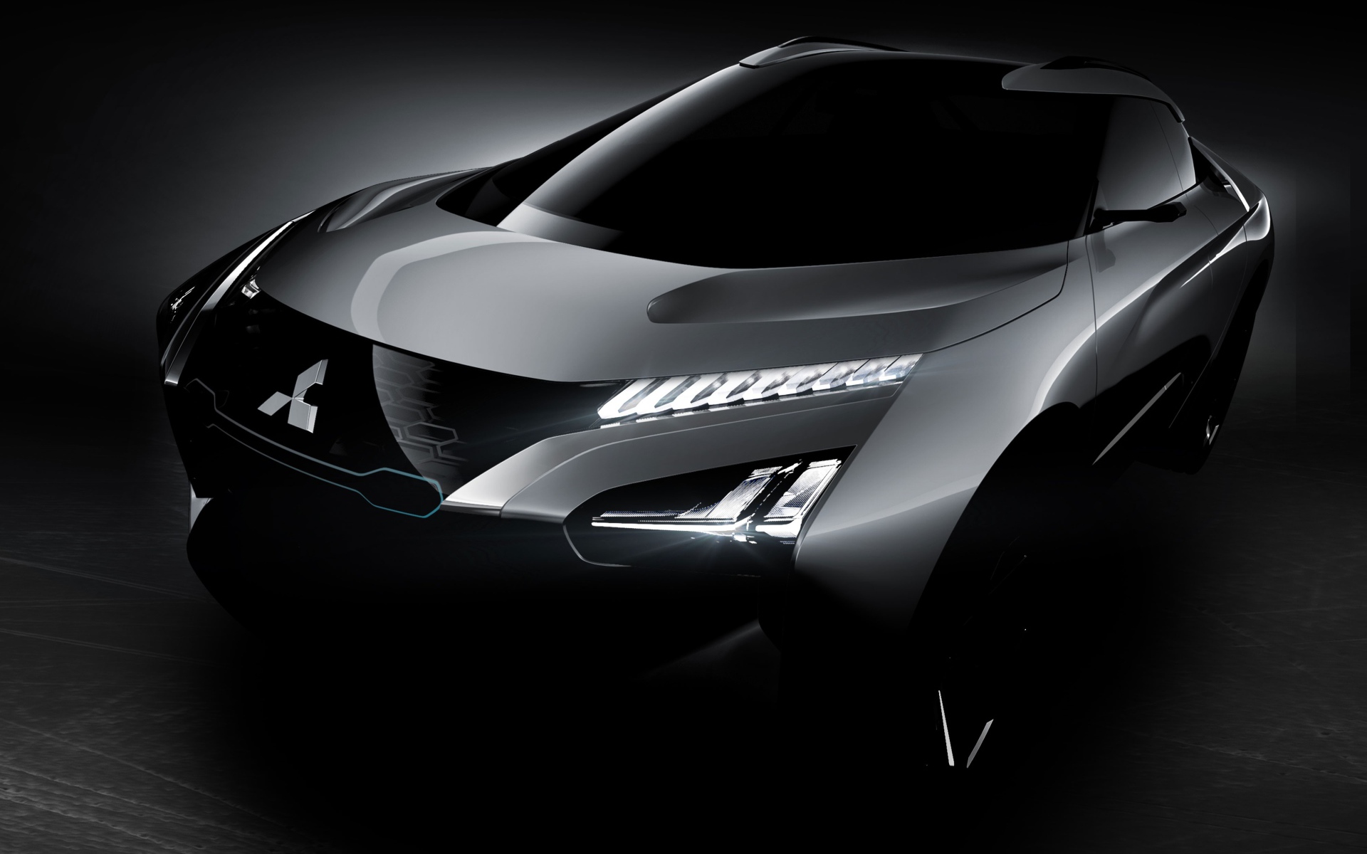 Серебристый автомобиль Mitsubishi Emirai 4 концепт