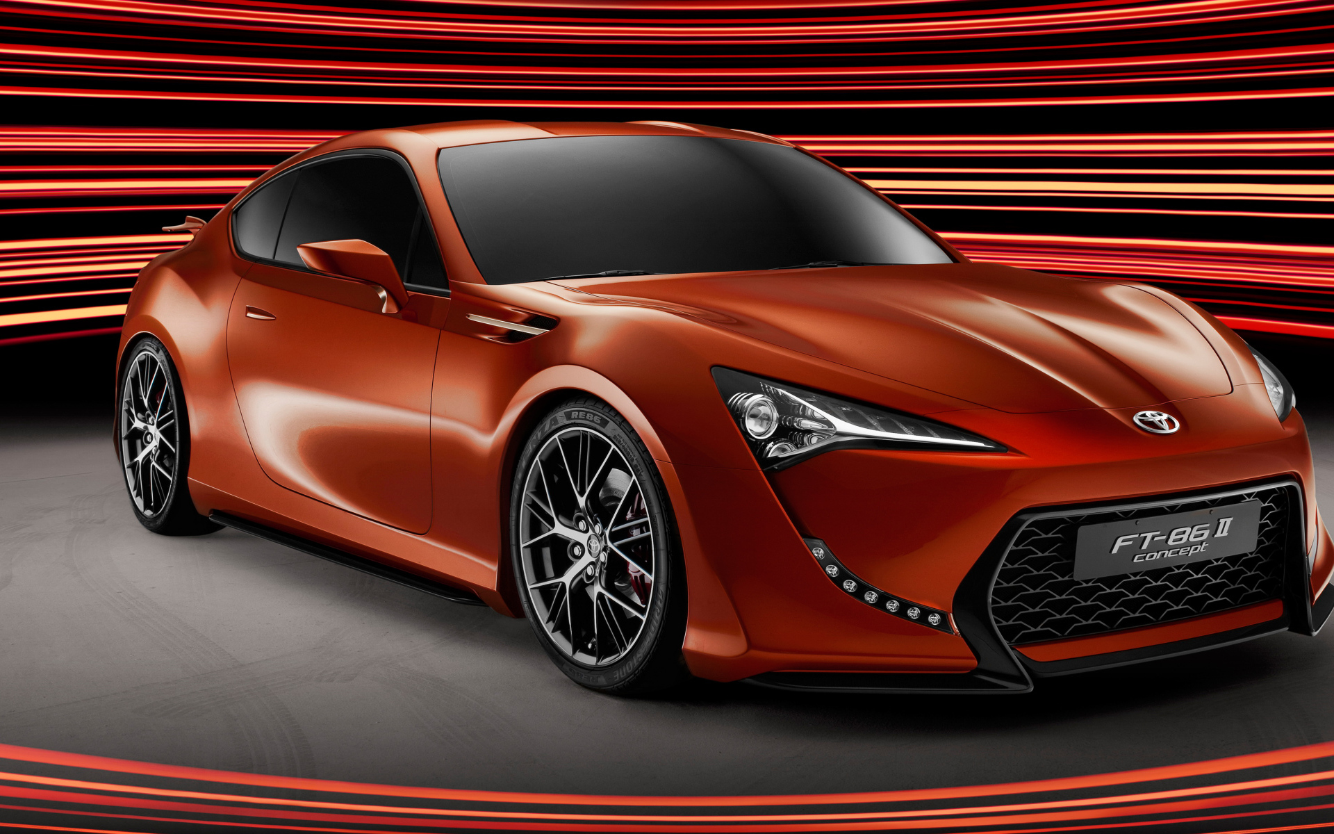 Оранжевый автомобиль Toyota FT 86 II концепт