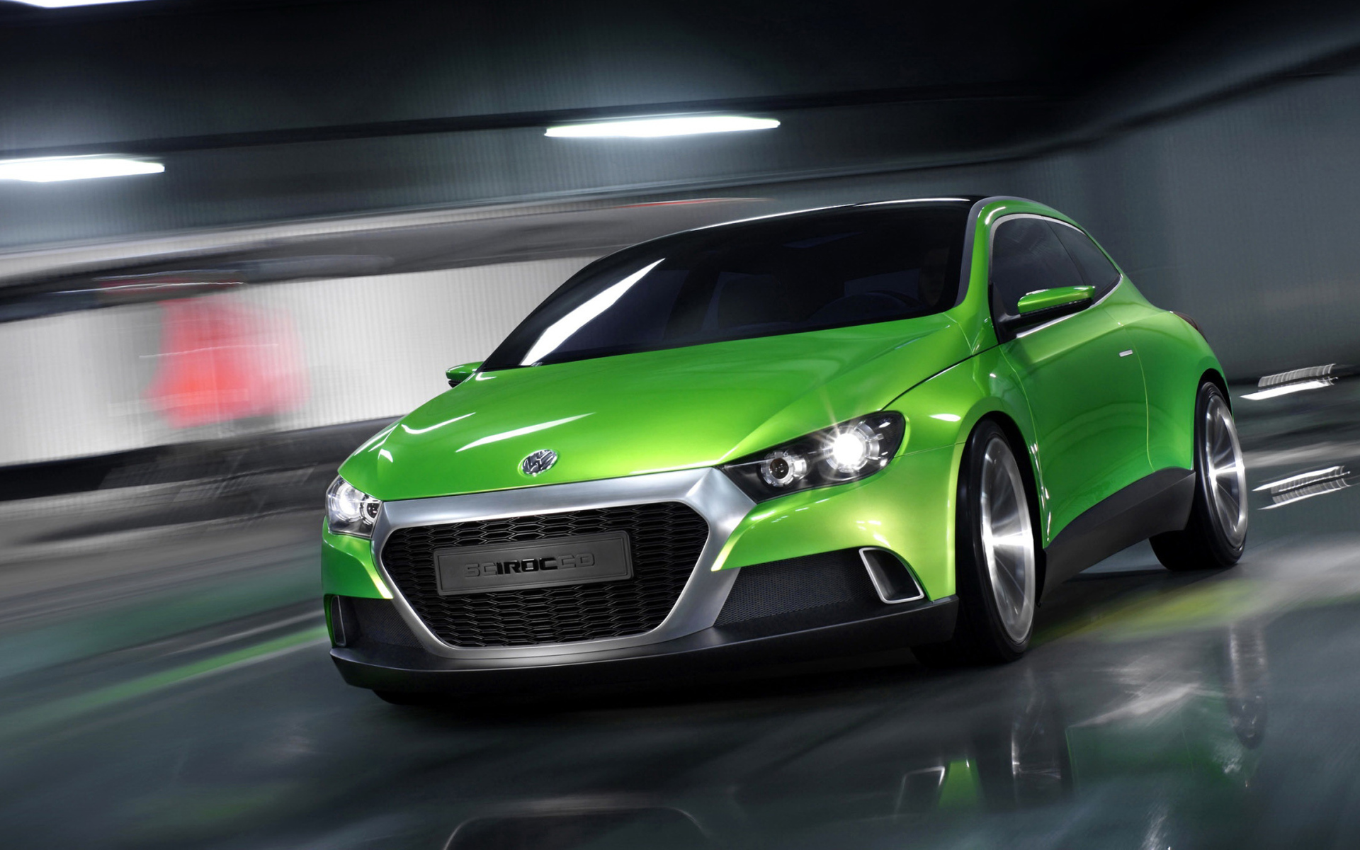 Зеленый автомобиль Volkswagen Iroc Sports Car Concept, 2018