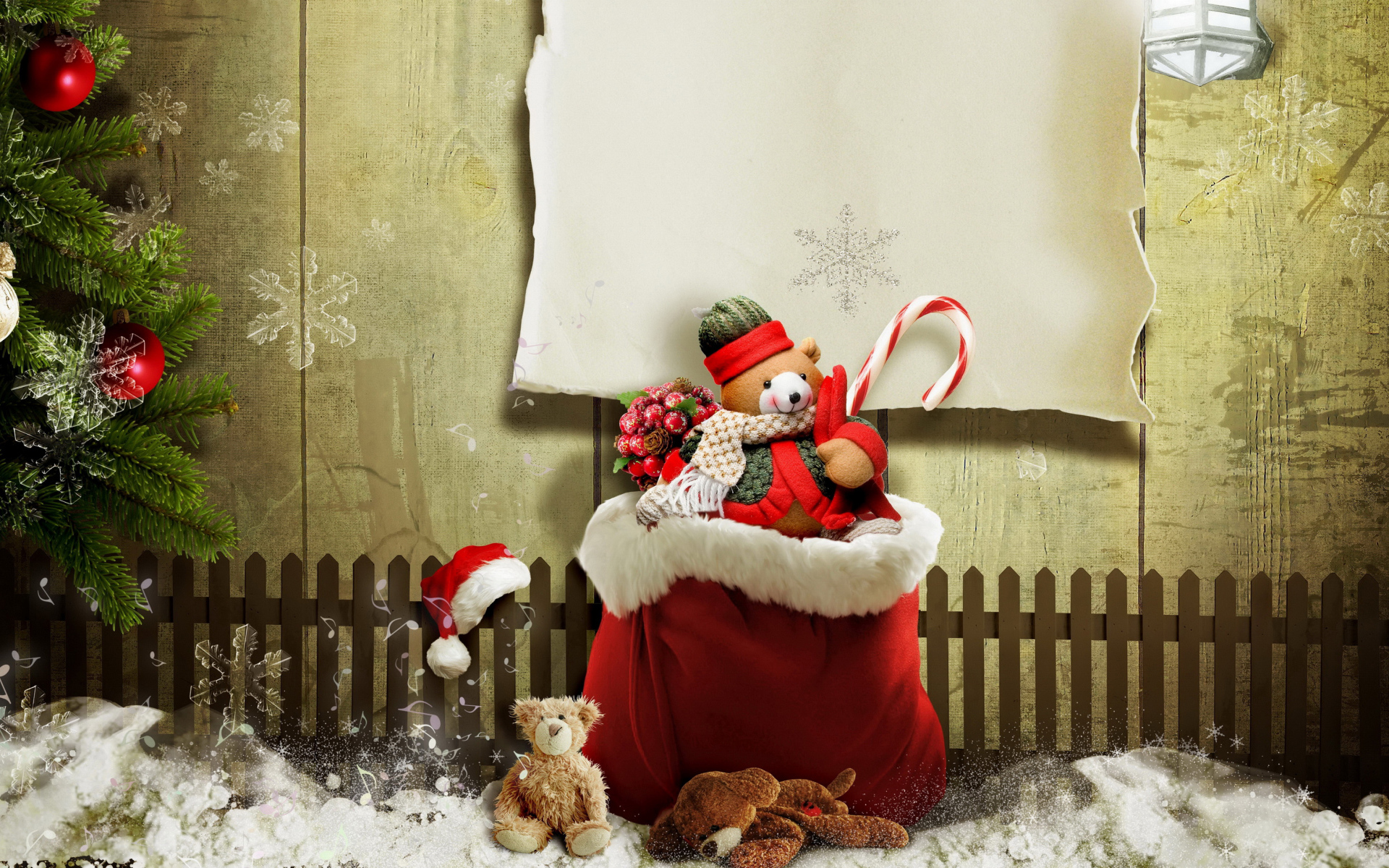 Рождественский мешок с игрушками