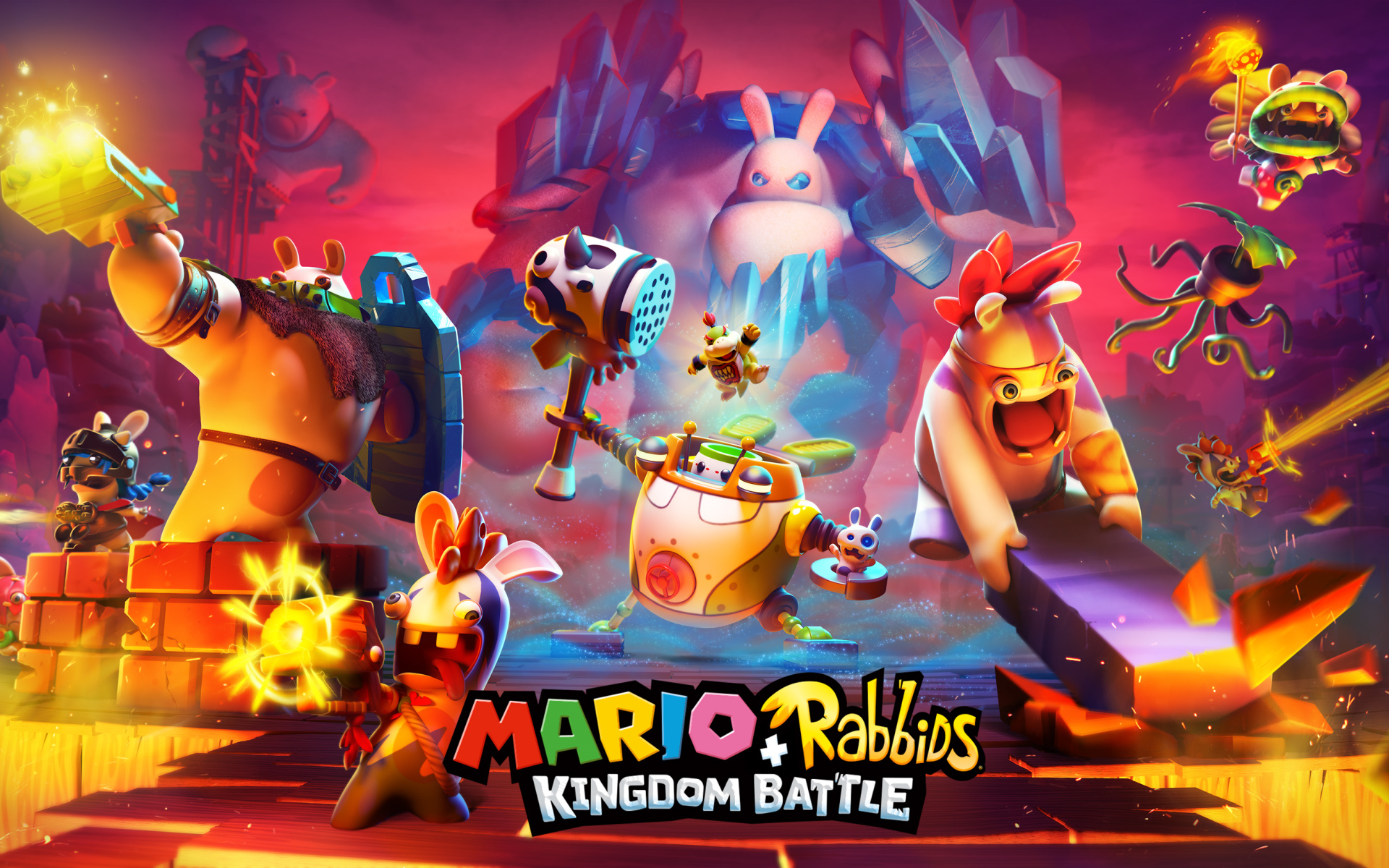 Постер компьютерной игры Mario + Rabbids Kingdom Battle, 2017