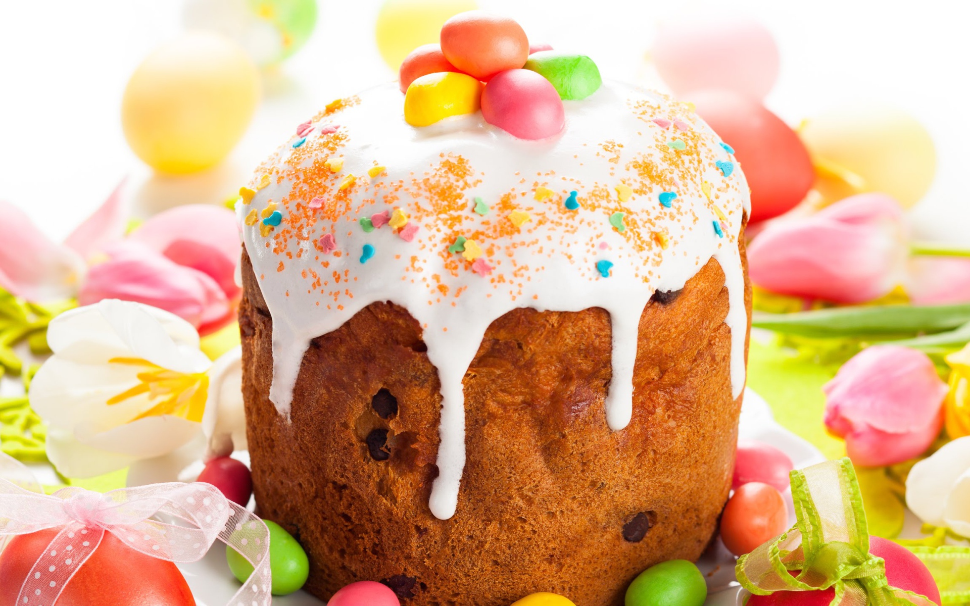 Пасхальный кулич угощение на праздник 