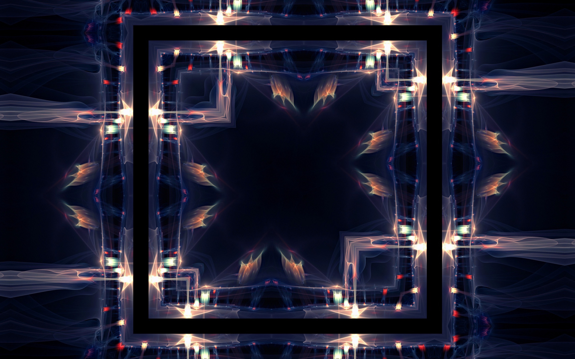 Квадрат с яркими волнами, 3д графика