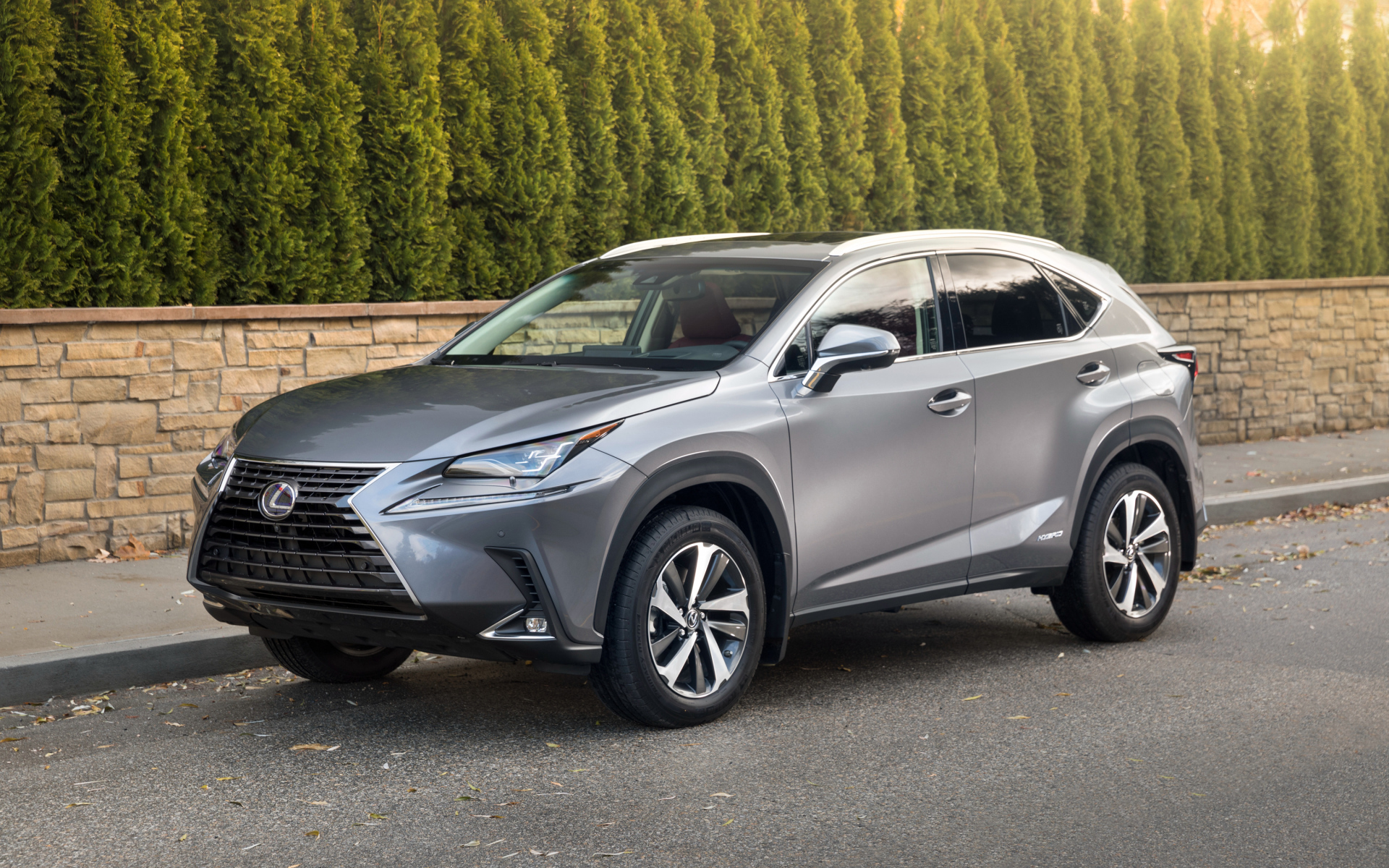 Японский серебристый внедорожник Lexus NX 300h, 2018 года