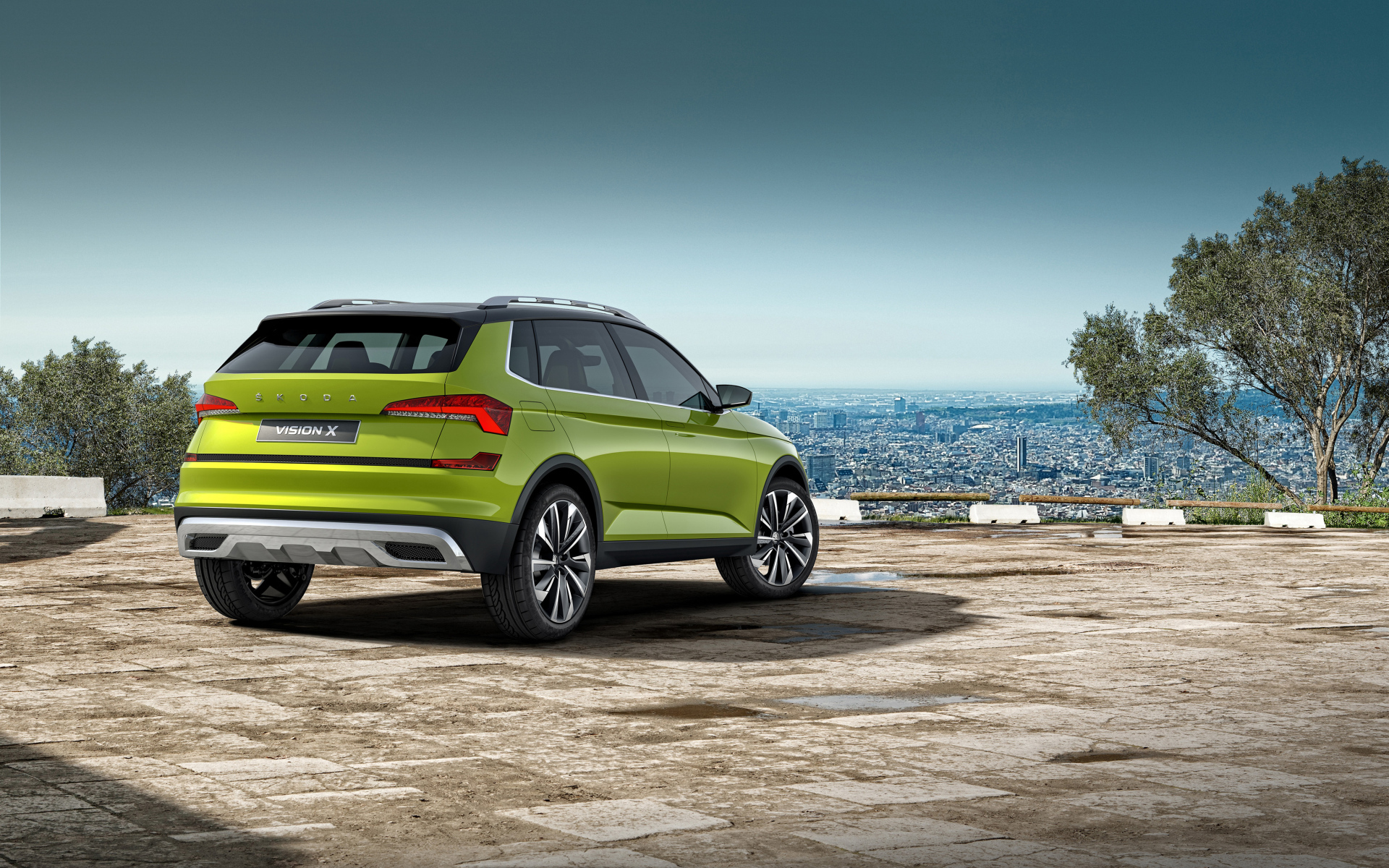 Внедорожник Skoda Vision X 2018 года, вид сзади 