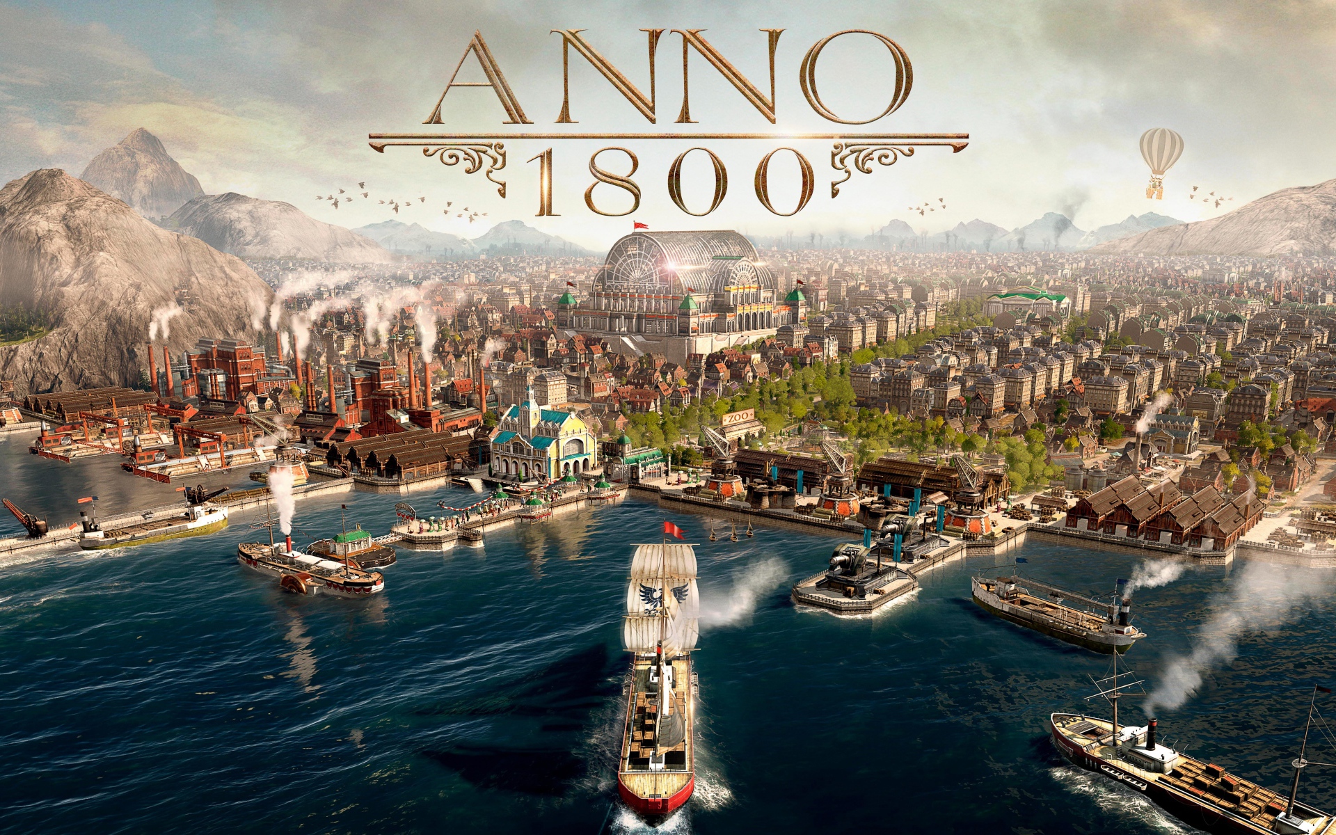 Poster of the new computer game Anno 1800, 2019