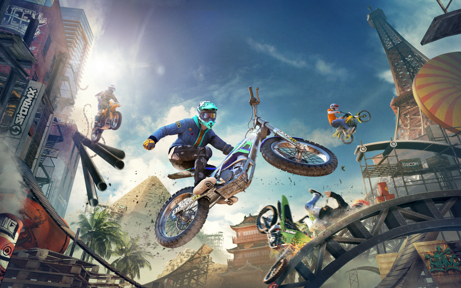 Постер новой гоночной игры Trials Rising, 2019