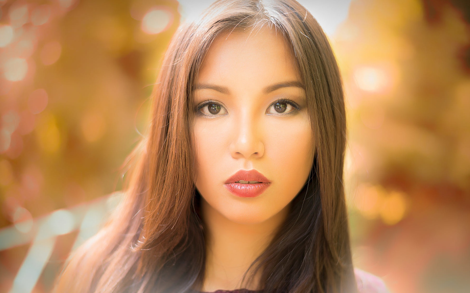 Лицо нежной девушки азиатки 