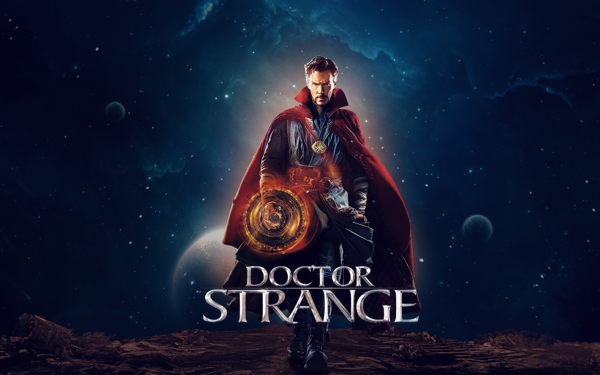 Actor Benedict Cumberbatch in the film Doctor Strange