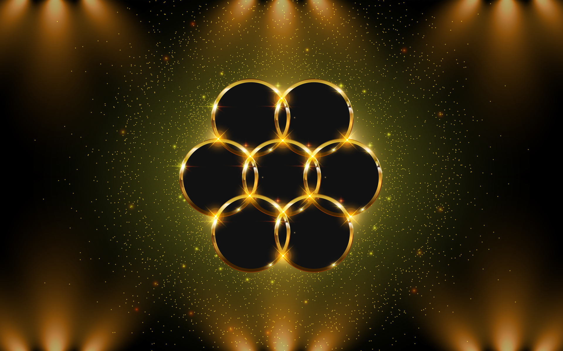 Красивый золотой цветок 3д графика