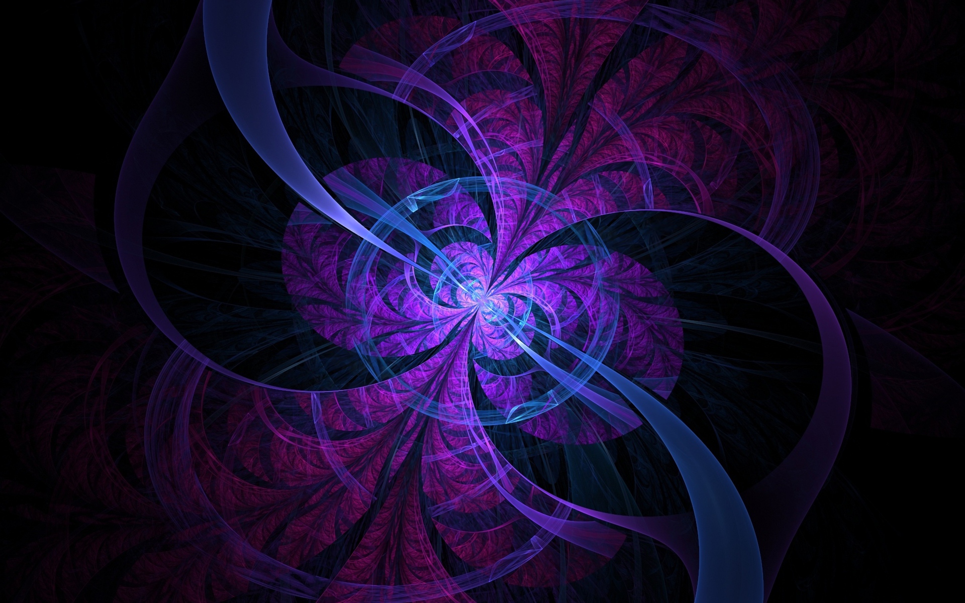 Яркий неоновый абстрактный цветок 