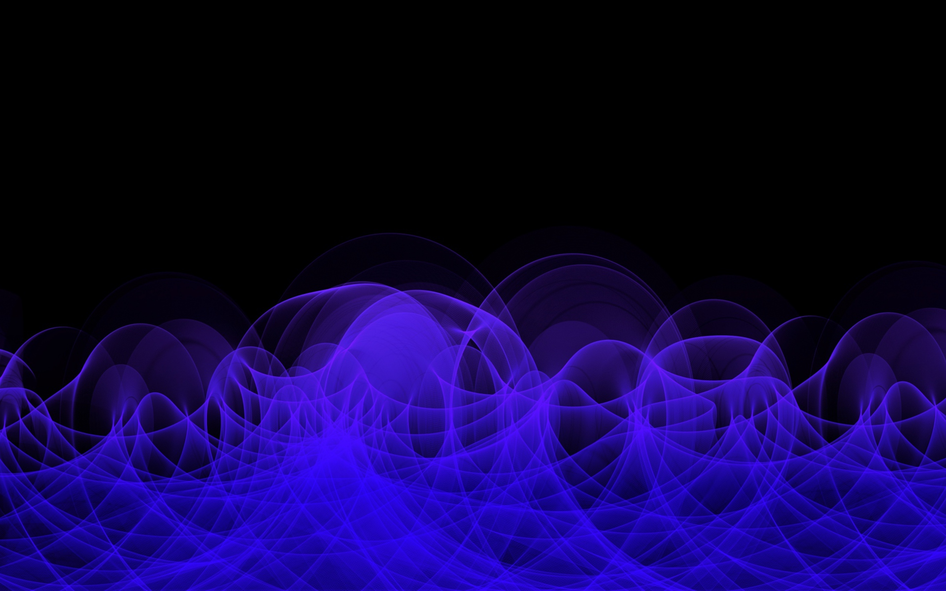 Неоновый синий дым на черном фоне