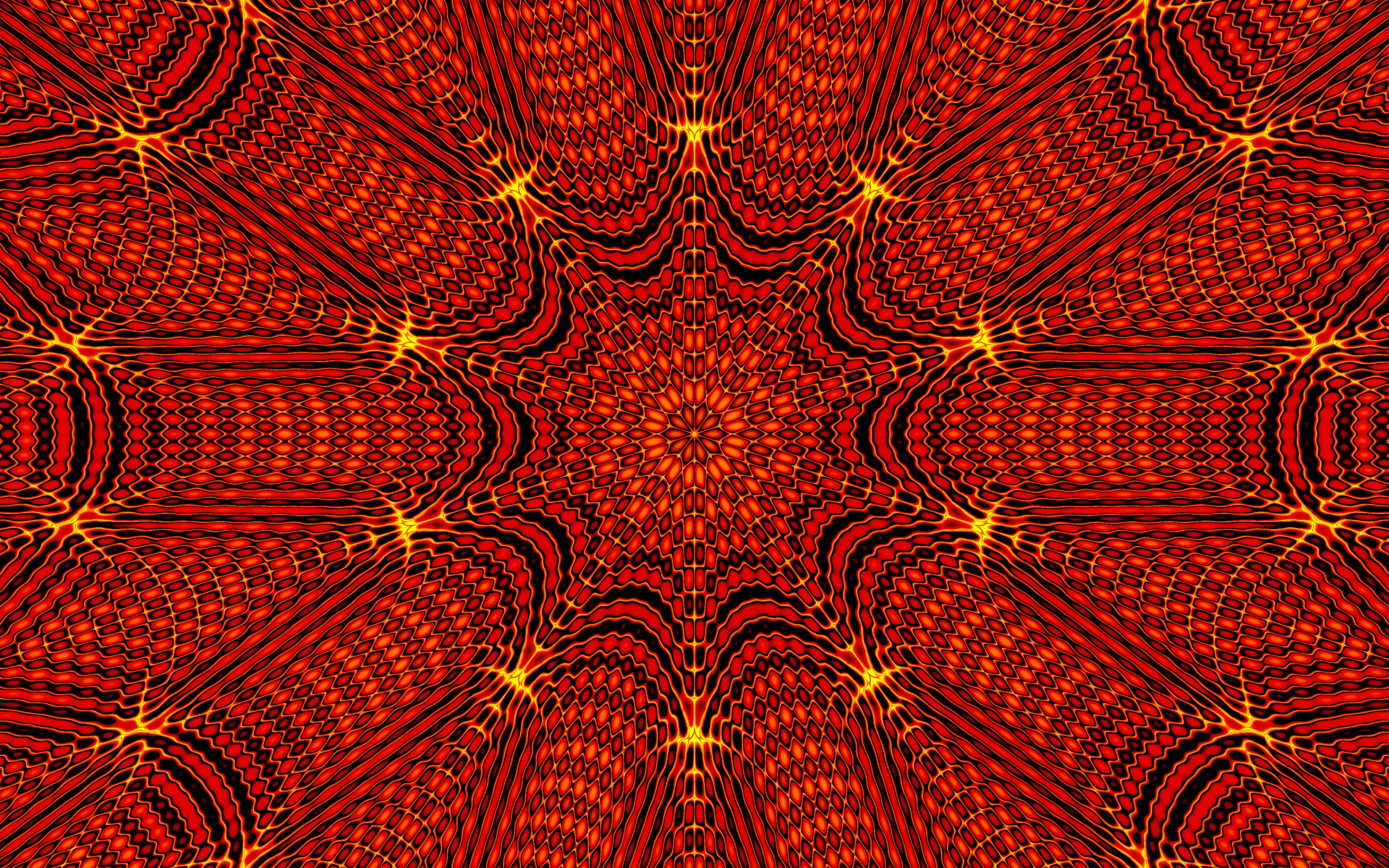 Красивый яркий оранжевый абстрактный рисунок калейдоскоп