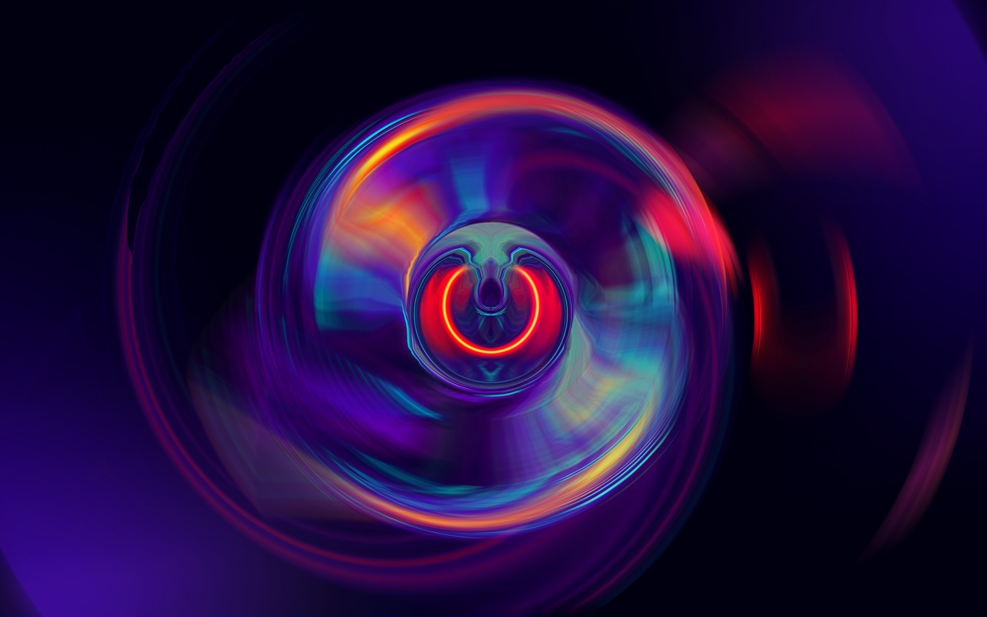 Multicolored Spiral Illusion