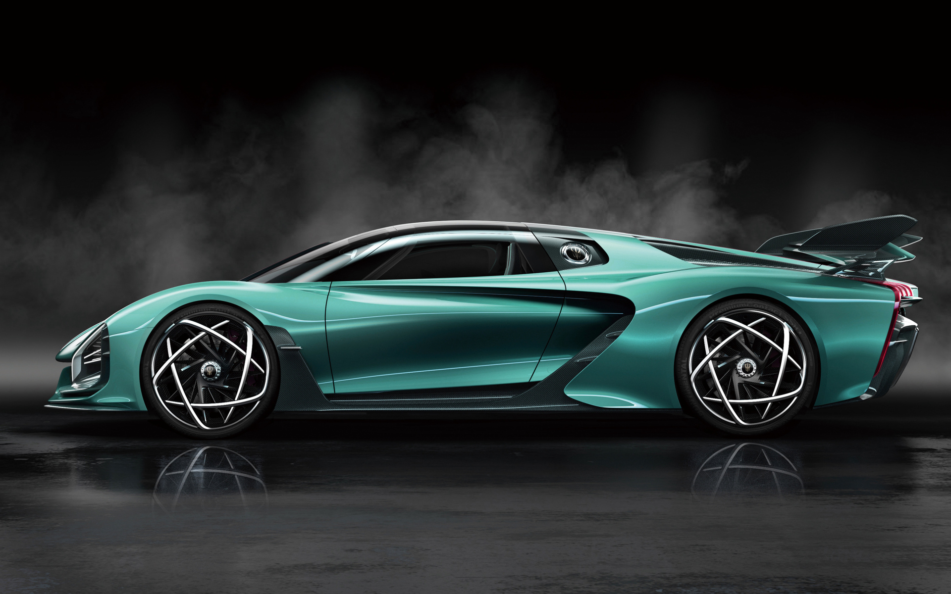 Быстрый автомобиль Hongqi S9 2020 года вид сбоку 