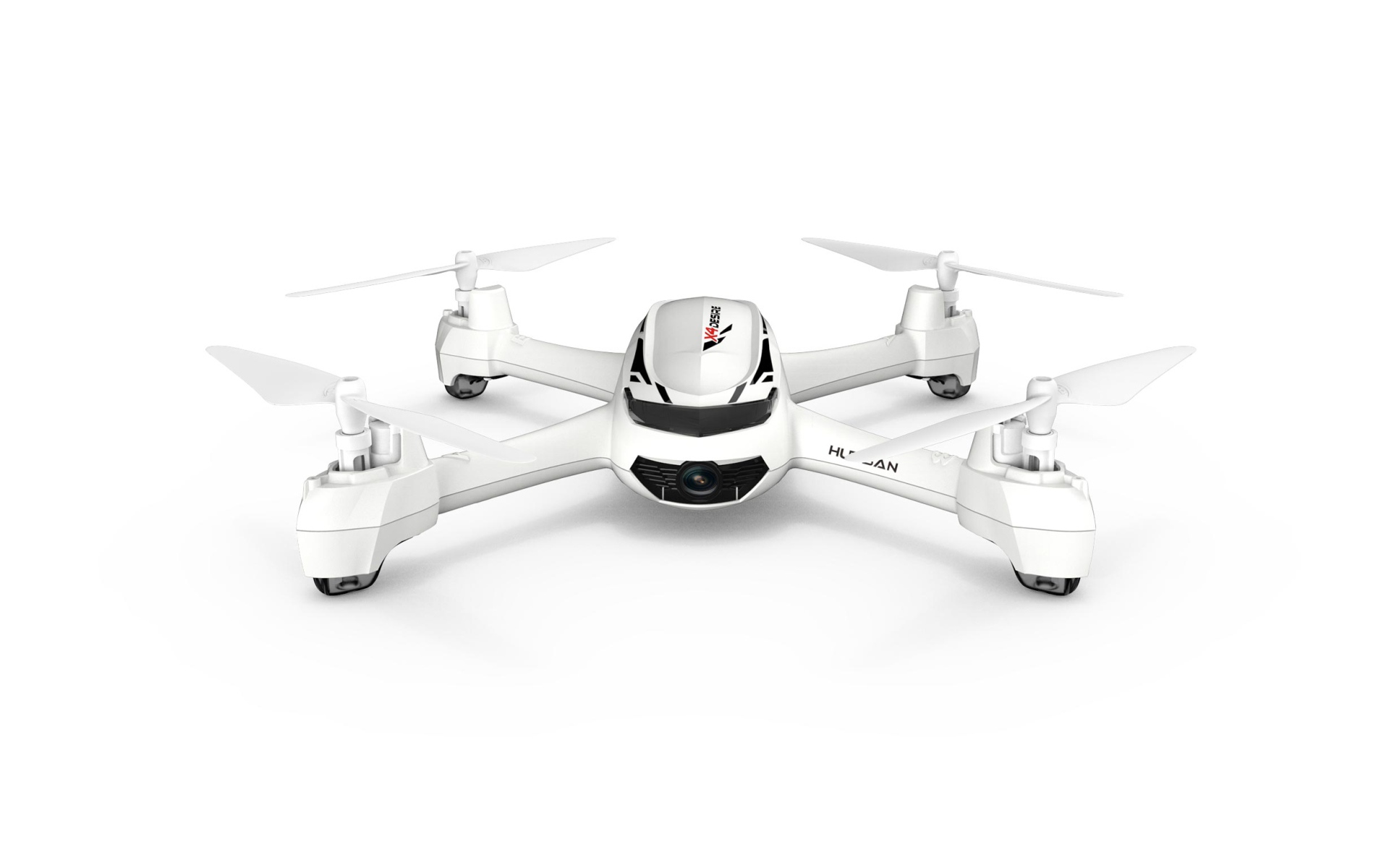 Квадрокоптер Hubsan X4 Desire FPV H502S, 2019 года на белом фоне