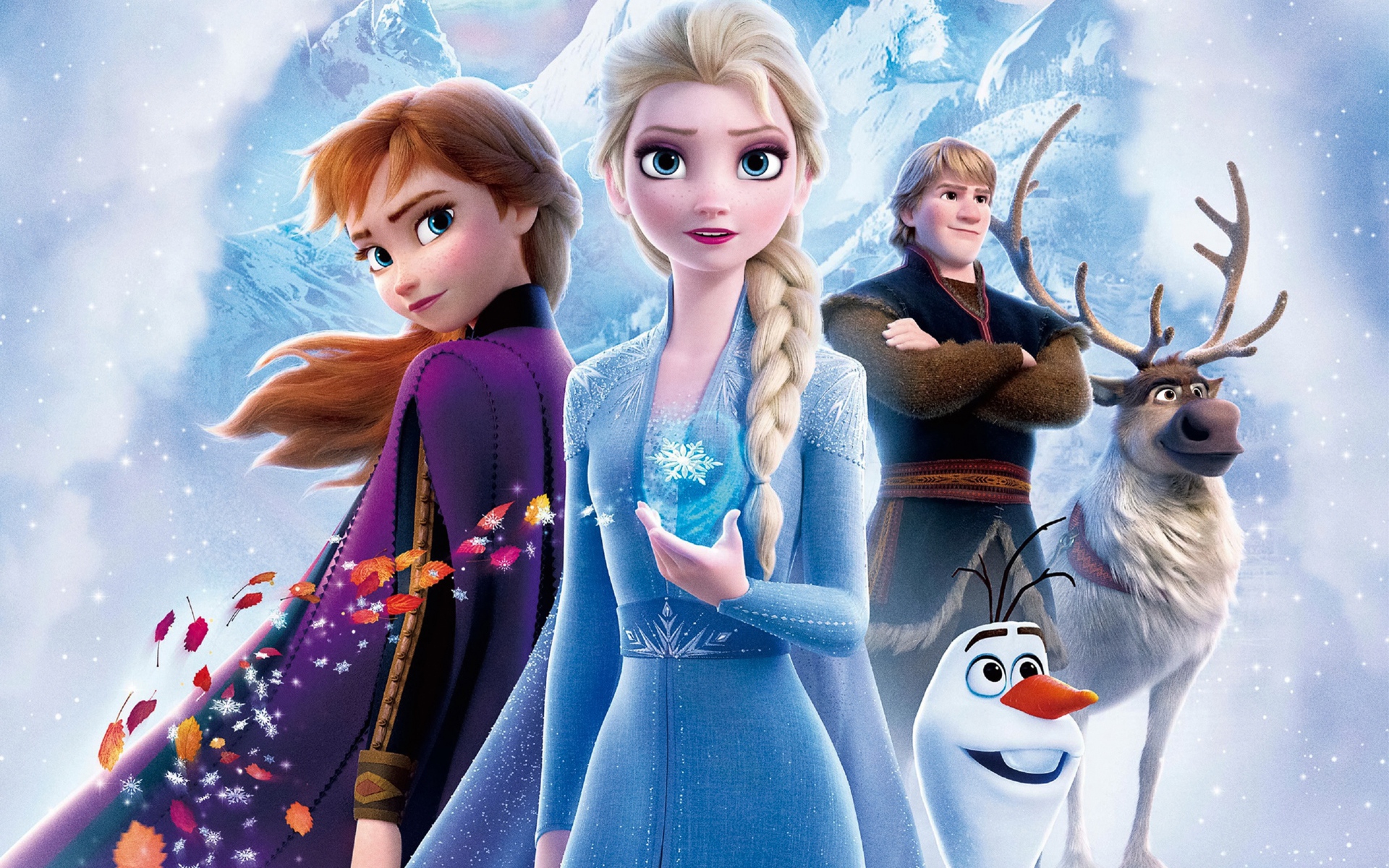Beautiful poster of the new cartoon Frozen 2