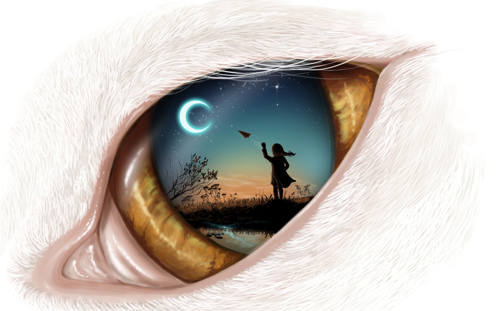 Фантастический глаз с рисунком 