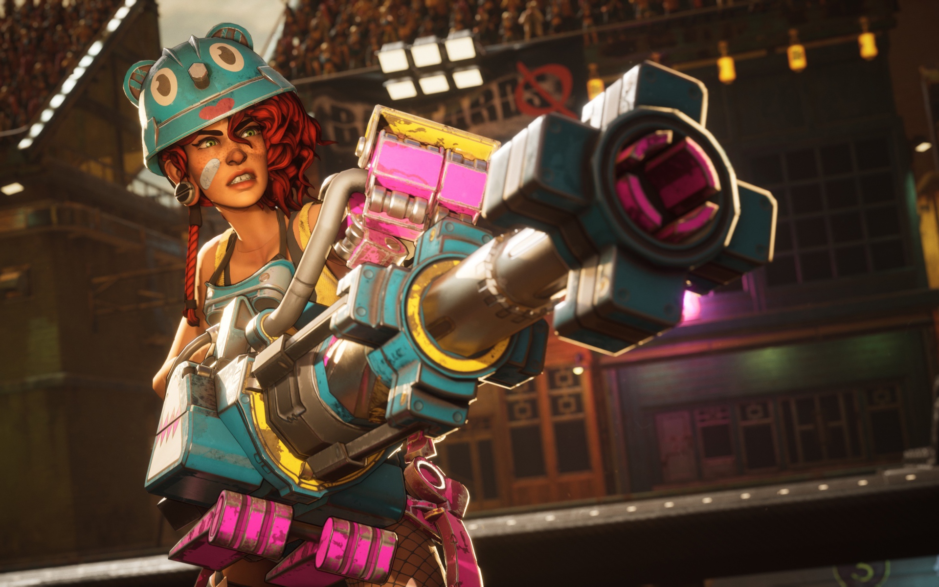 Кадр компьютерной игры Bleeding Edge, 2019