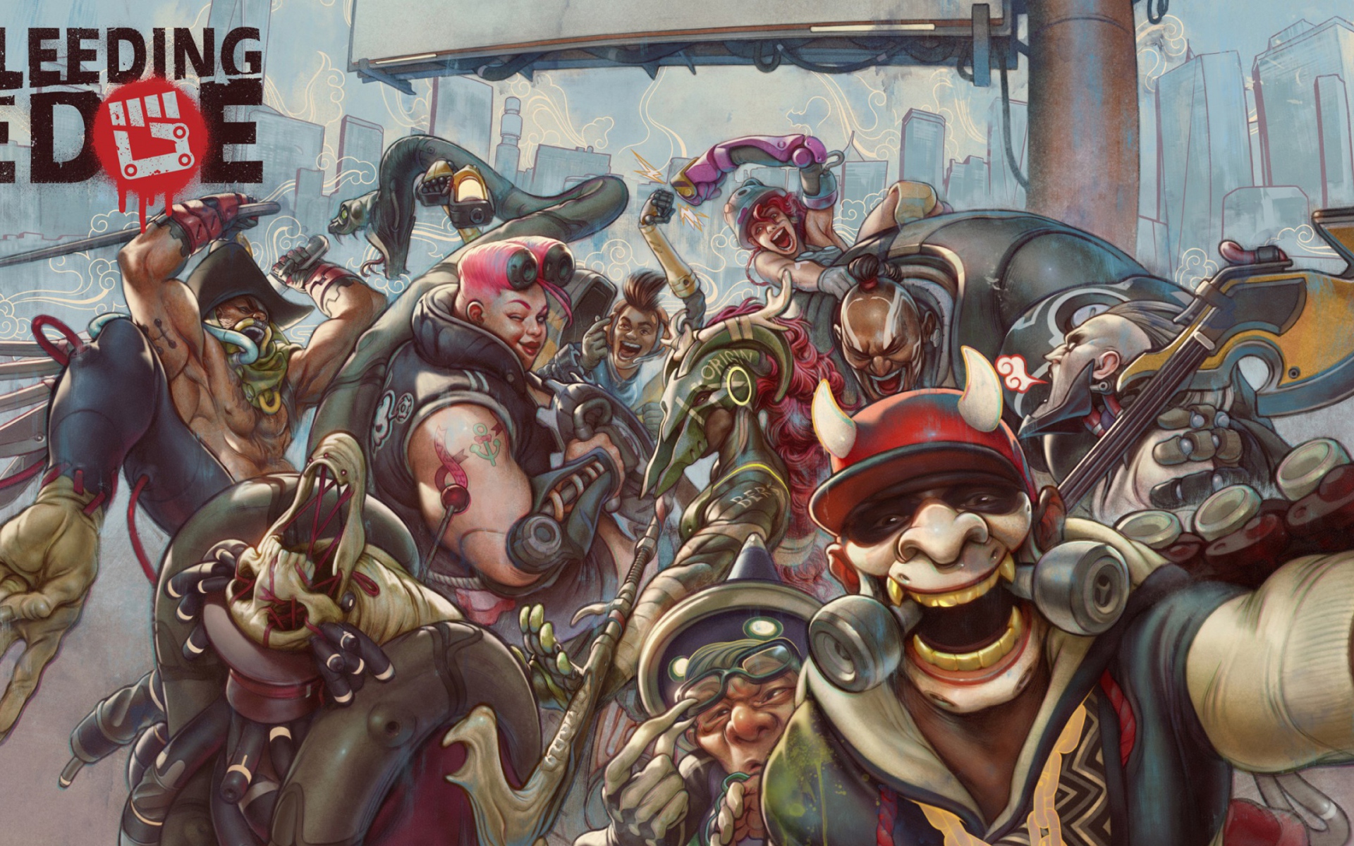 Постер компьютерной игры Bleeding Edge, 2019 года