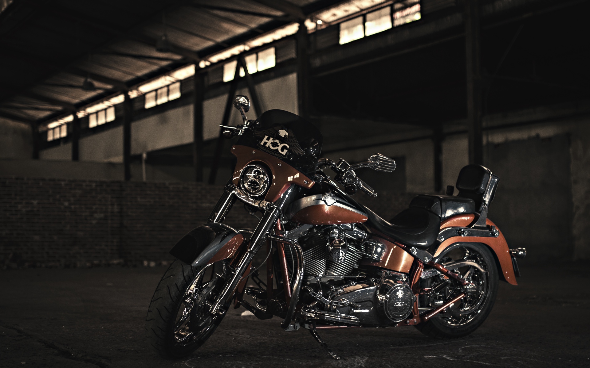 Стильный большой мотоцикл Harley-davidson