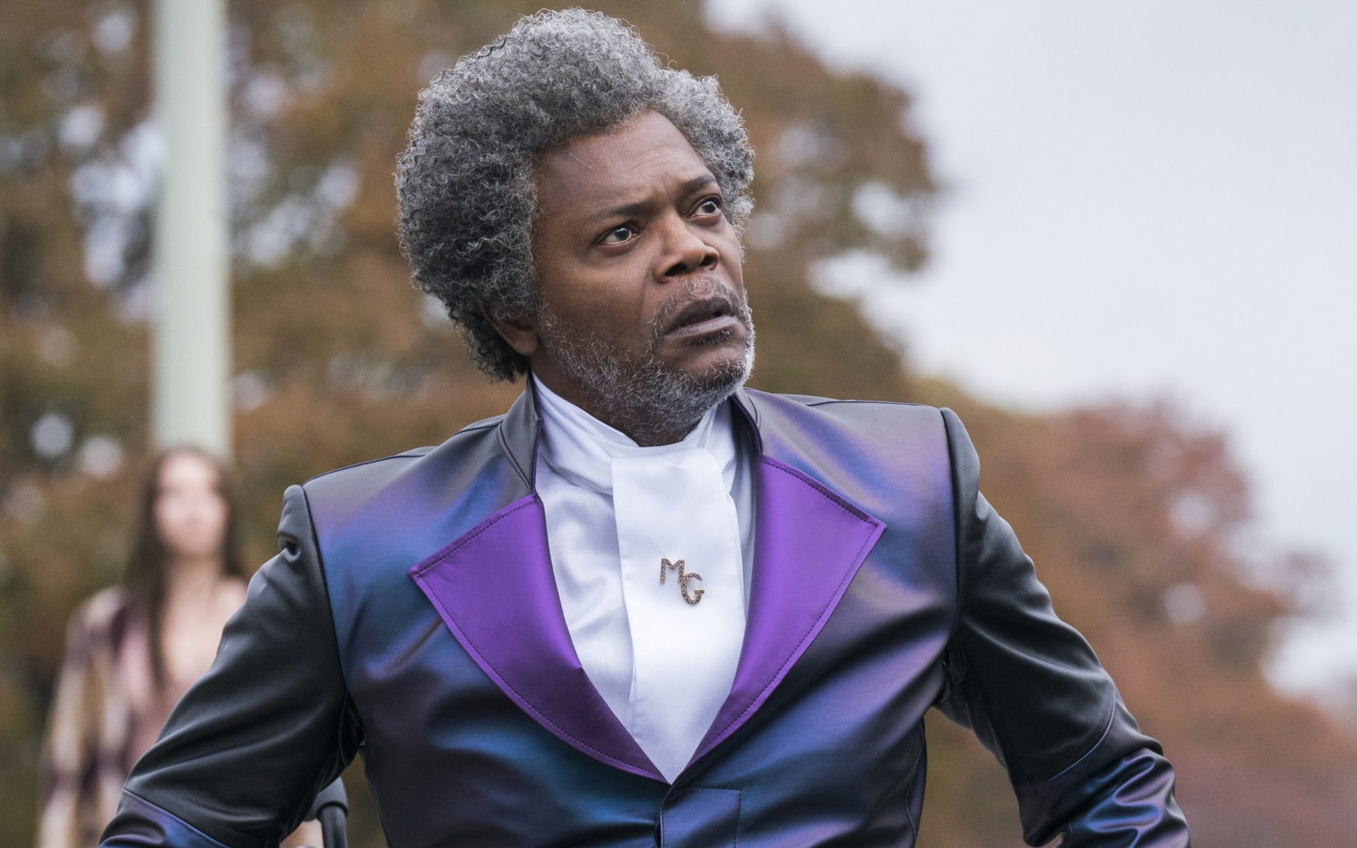 Актер Сэмюэл Лерой Джексон в фильме Стекло, 2019