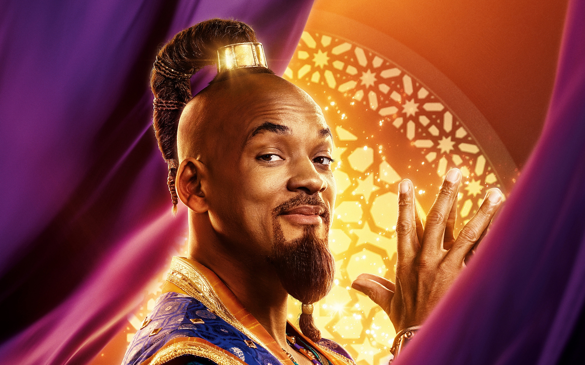 Актер Уилл Смит в роли Джина фильм Аладдин, 2019