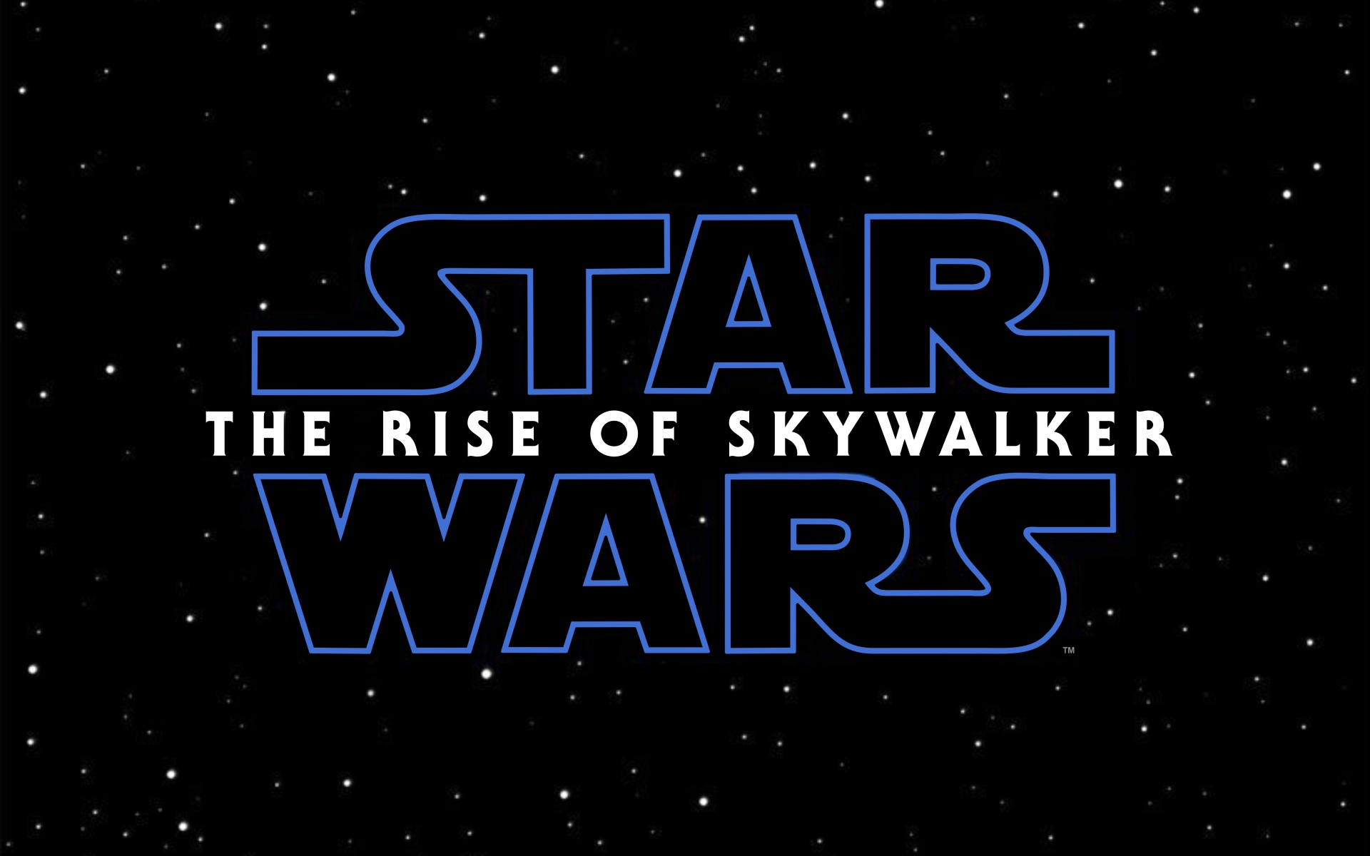 Логотип фильма Звёздные войны: Эпизод IX на черном фоне