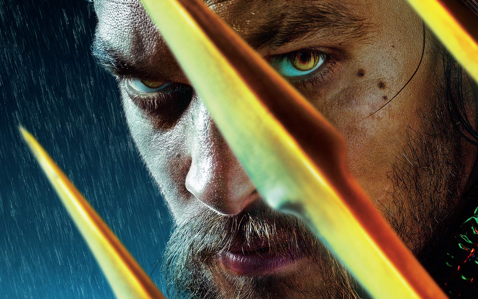 Супергерой Аквамен лицо крупным планом