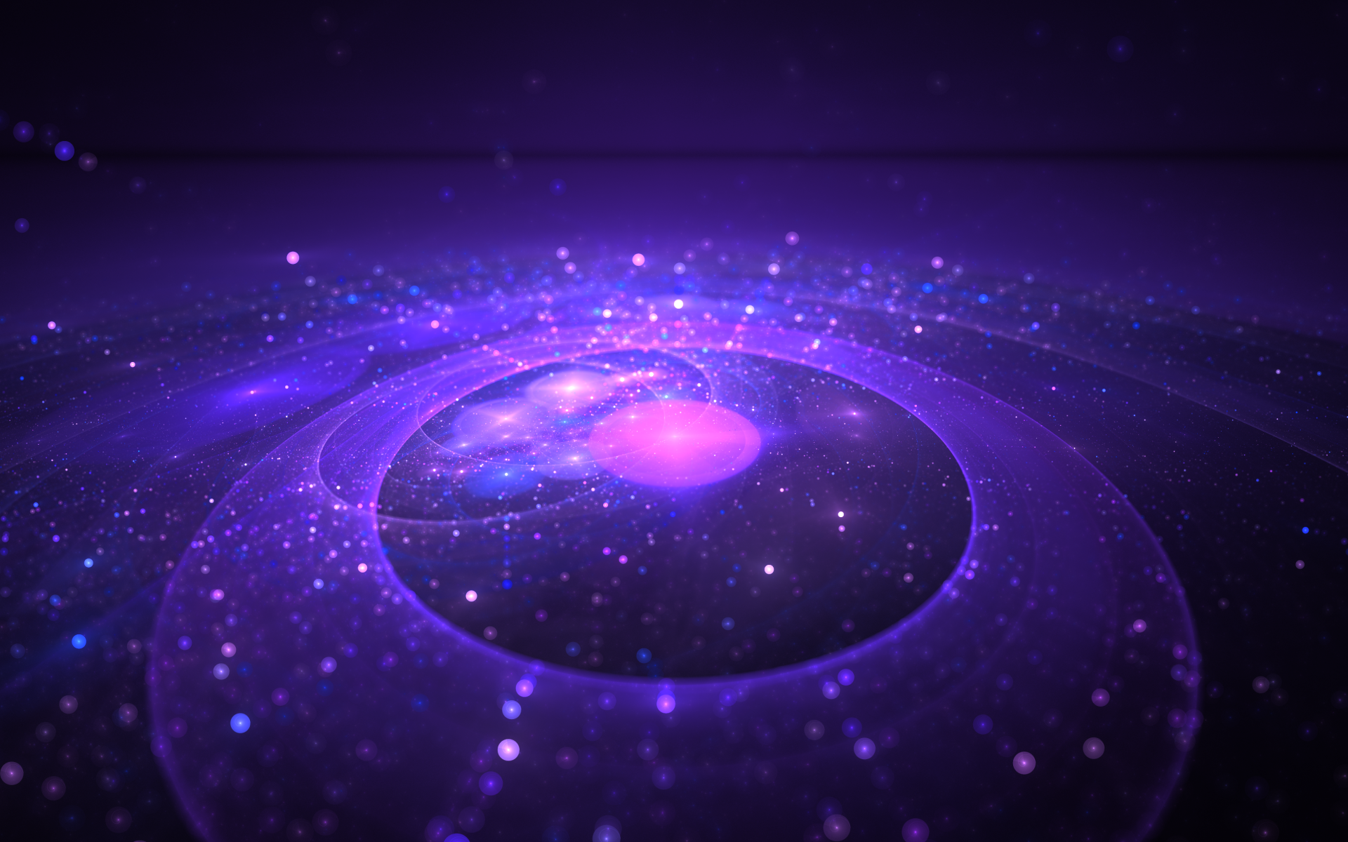 Красивый неоновый рисунок кругами на земле