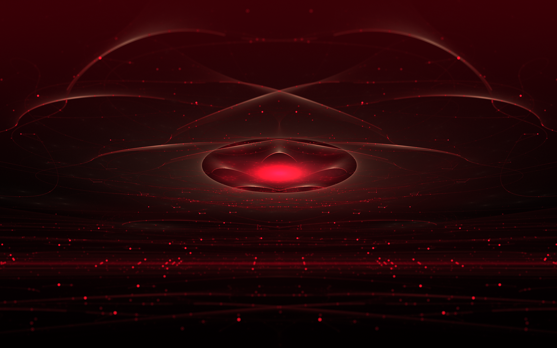 Большой красный овал над лазерным полем