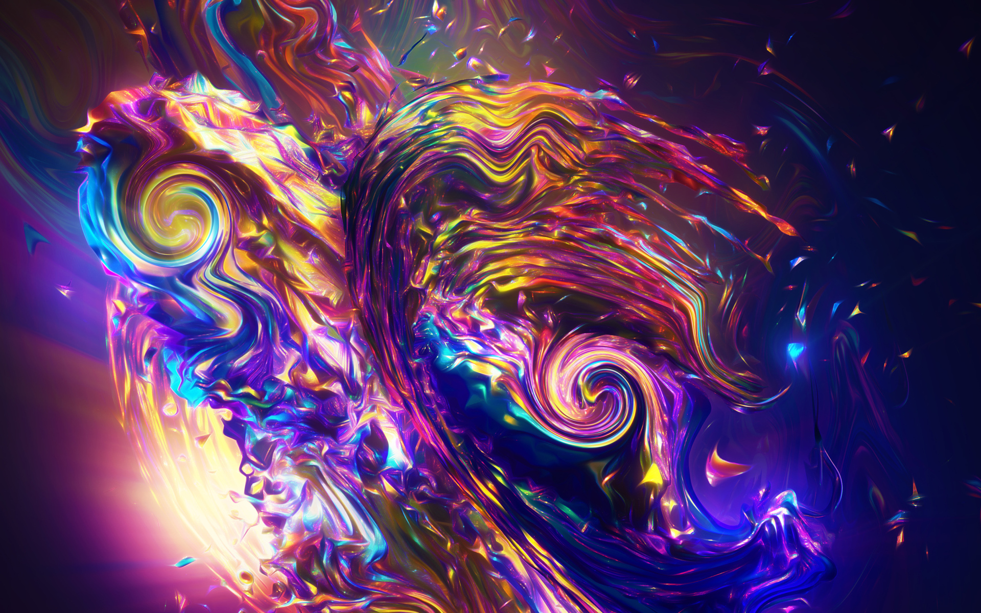 Яркий разноцветный абстрактный размытый рисунок 