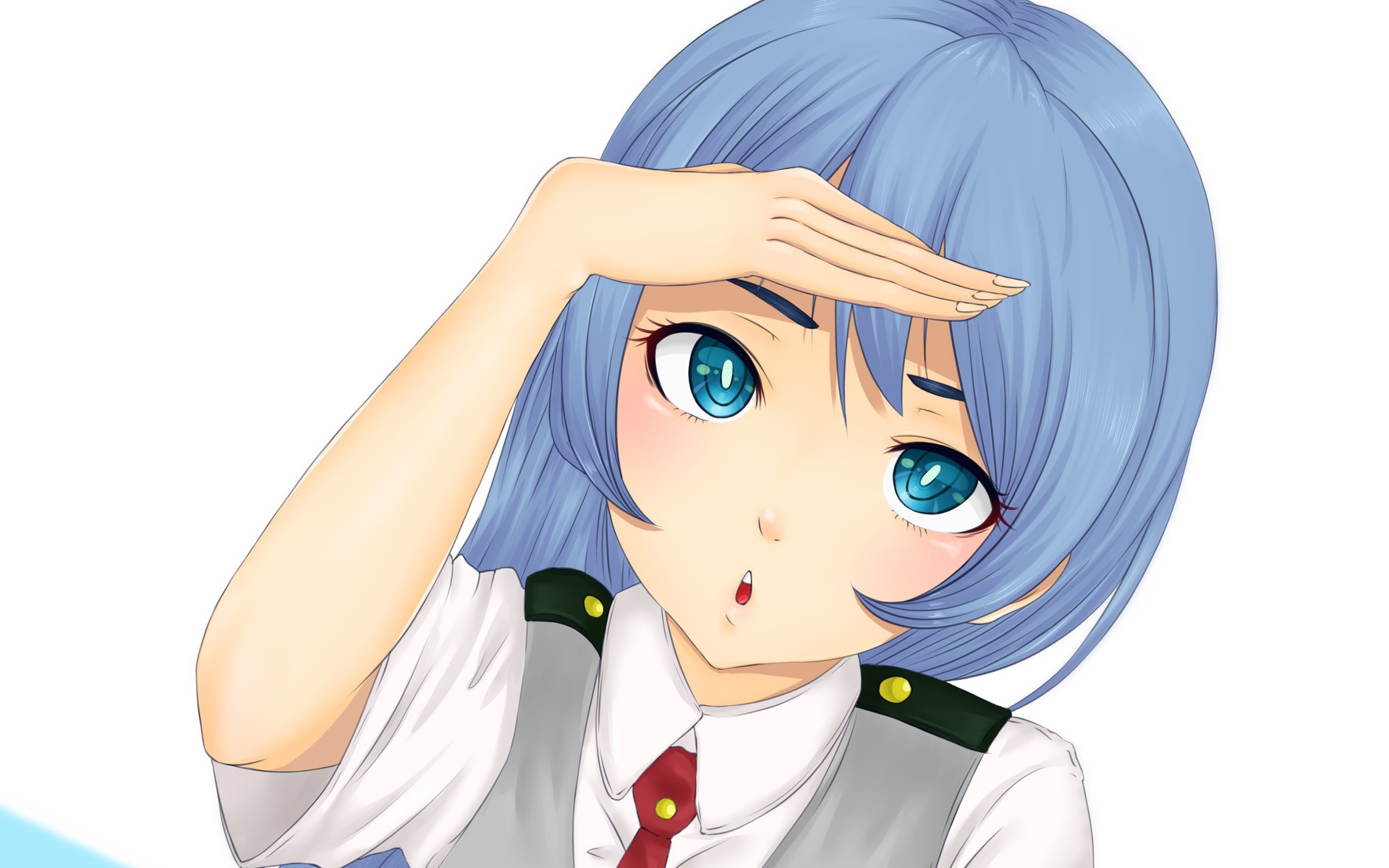 Девушка с голубыми волосами аниме My Hero Academia