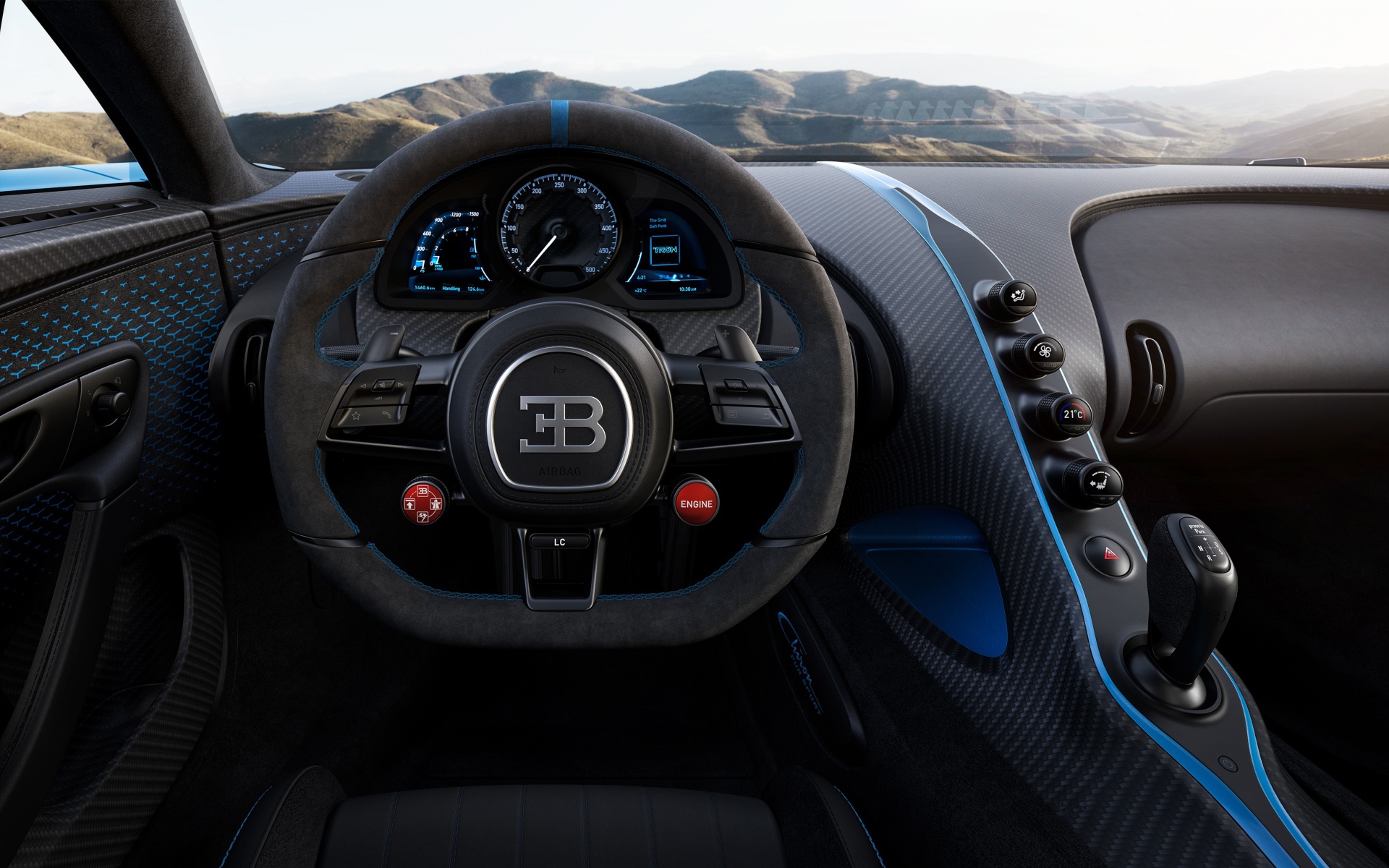 Салон автомобиля Bugatti Chiron Pur Sport 2020 года 