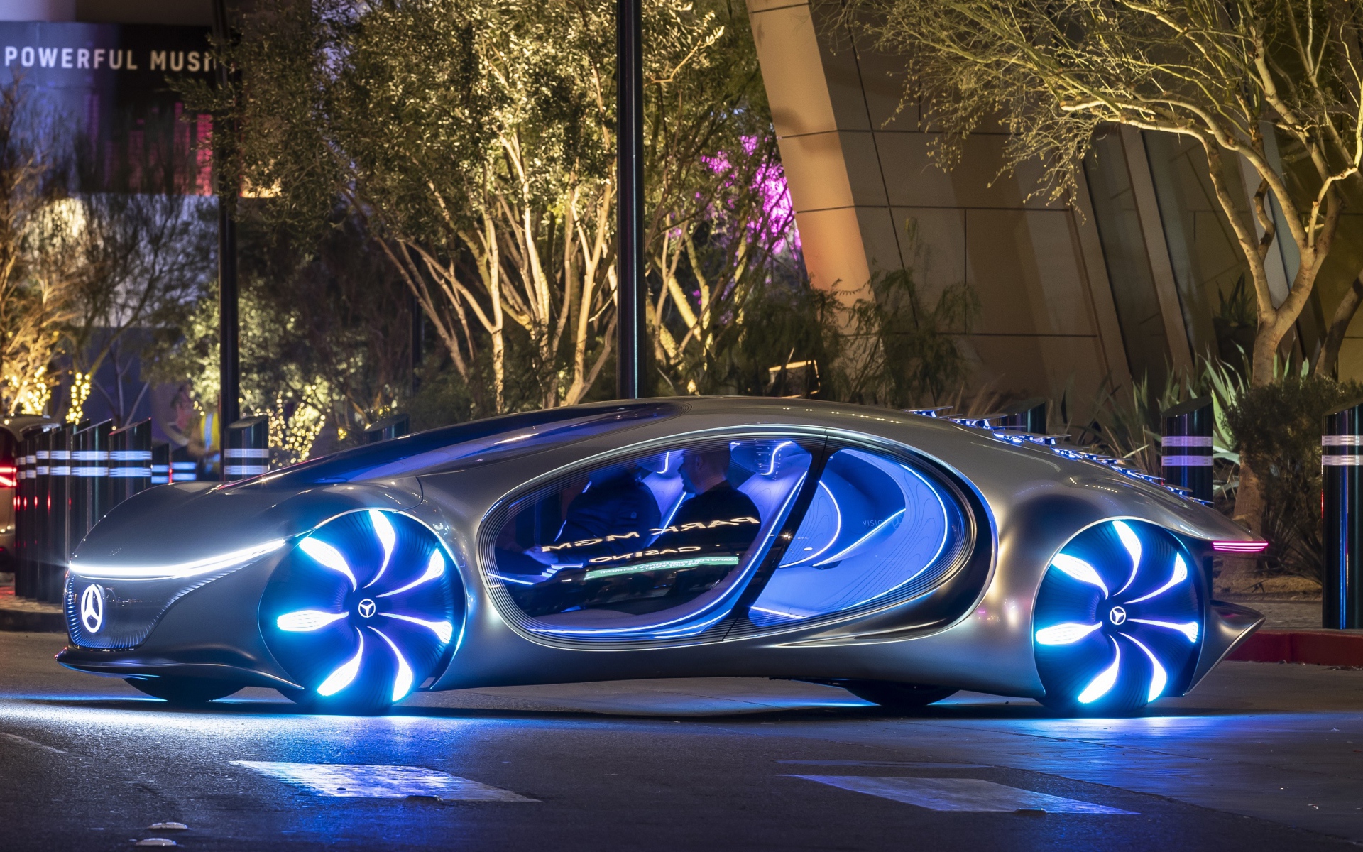 Неоновый автомобиль  Mercedes-Benz VISION AVTR, 2020 года в городе