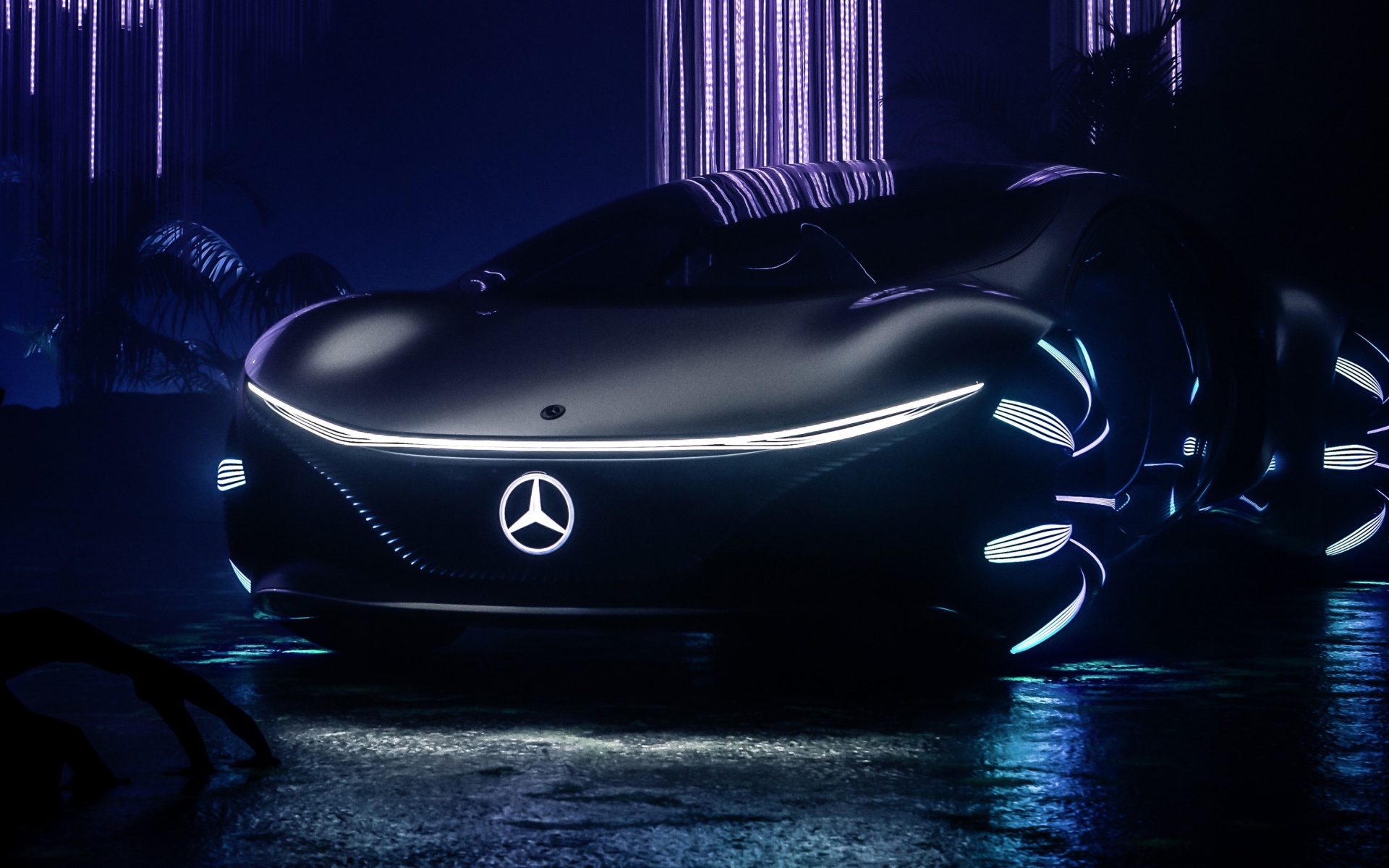 Новый Mercedes-Benz VISION AVTR 2020 года с неоновой подсветкой 