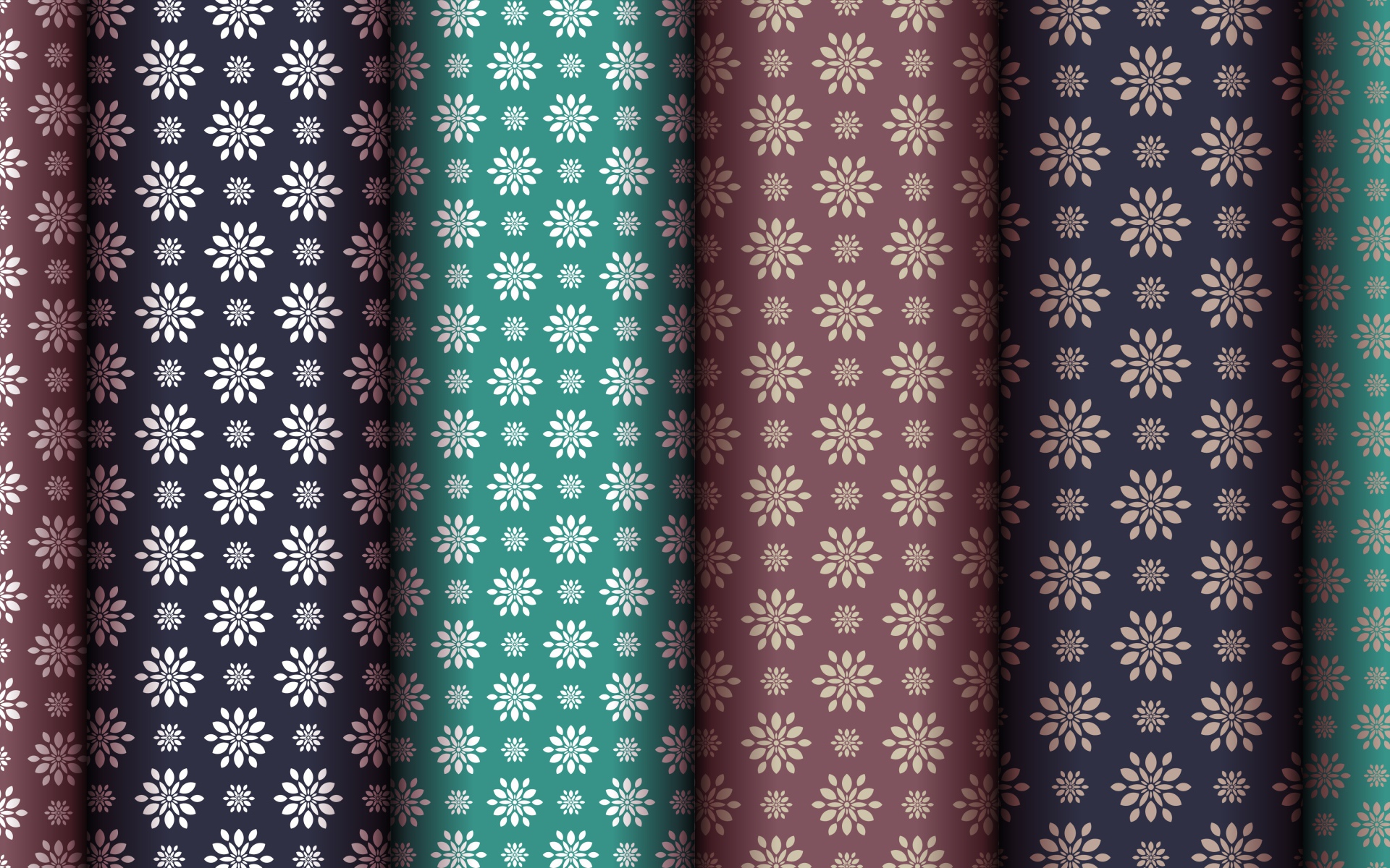 Разноцветные обои с цветами, фон 