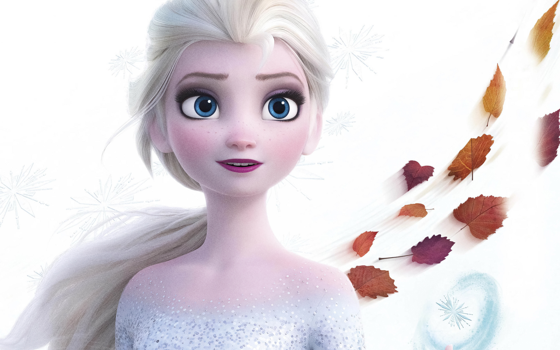 Beautiful blue-eyed girl Elsa, cartoon character Frozen 2