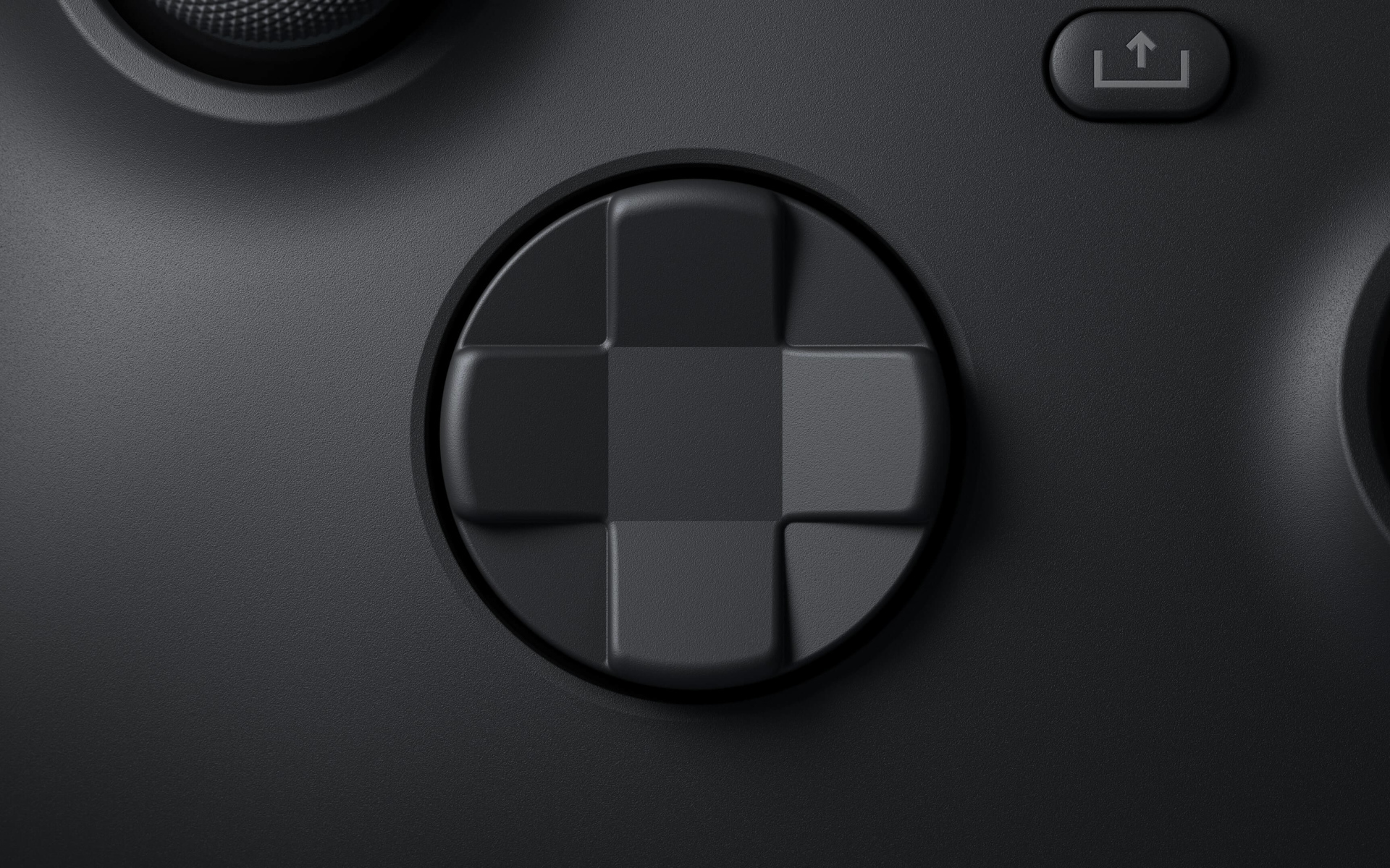 Black Xbox Series X controller close up