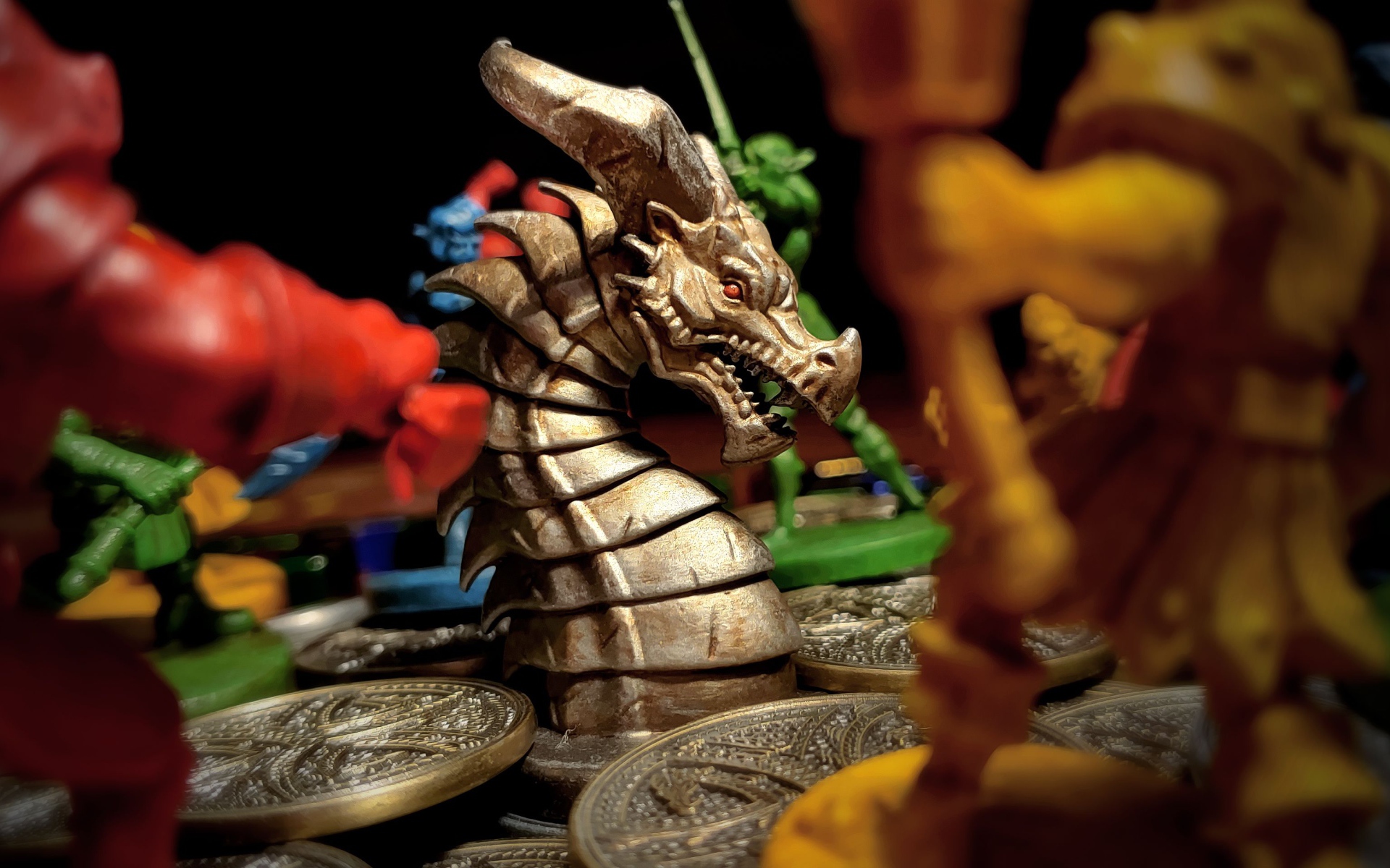 Статуэтка дракон с монетами 