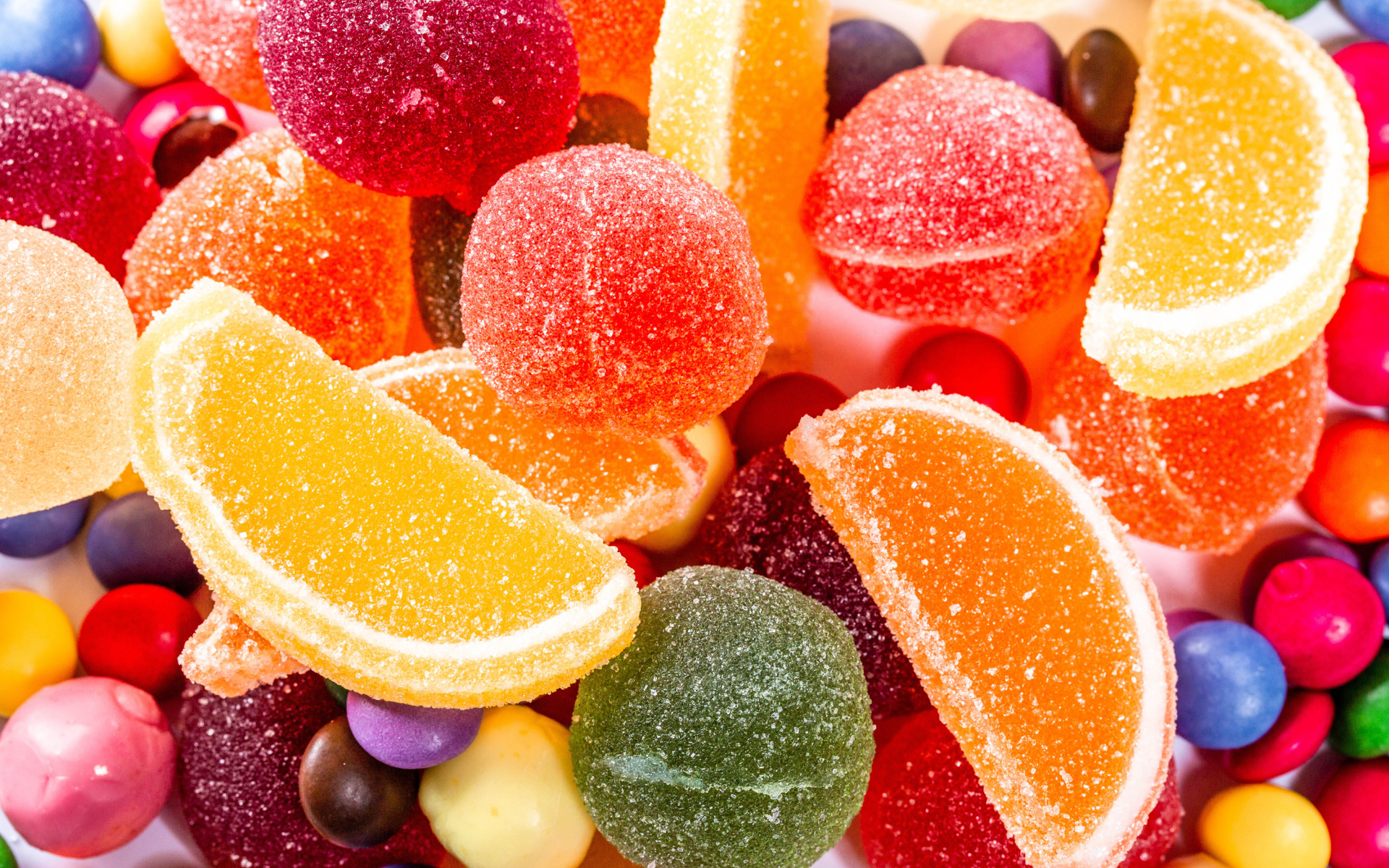 Разноцветный сладкий мармелад крупным планом