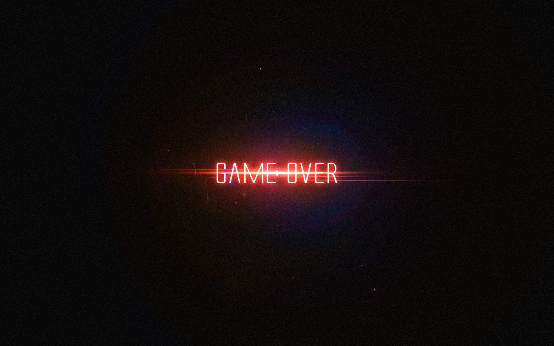 Надпись Game Over на черном фоне