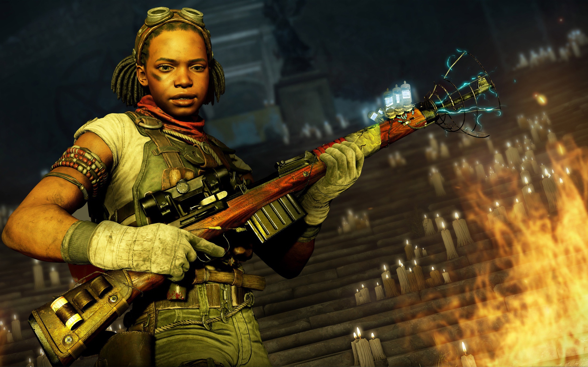 Девушка из компьютерной игры Zombie Army 4: Dead War