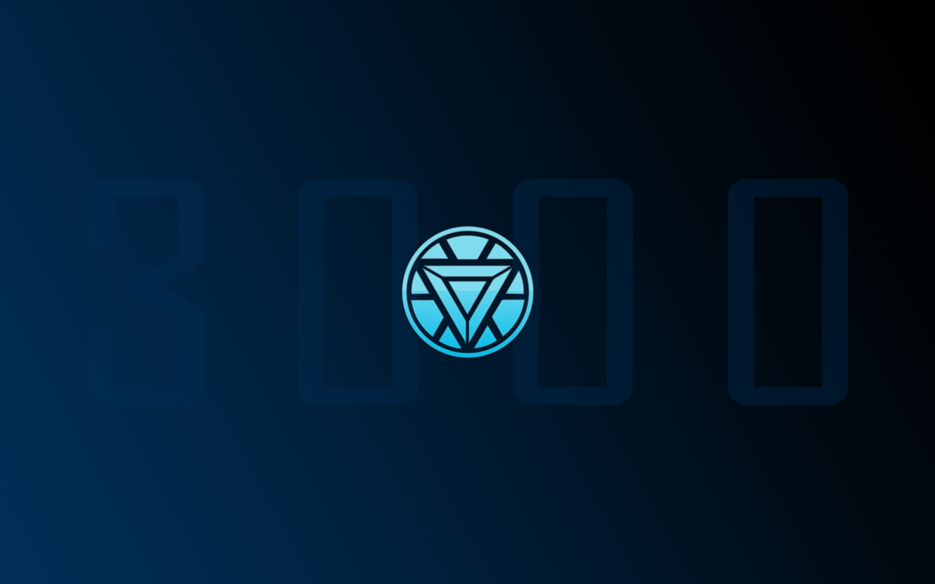 Цифры 3000 на синем фоне с символом 