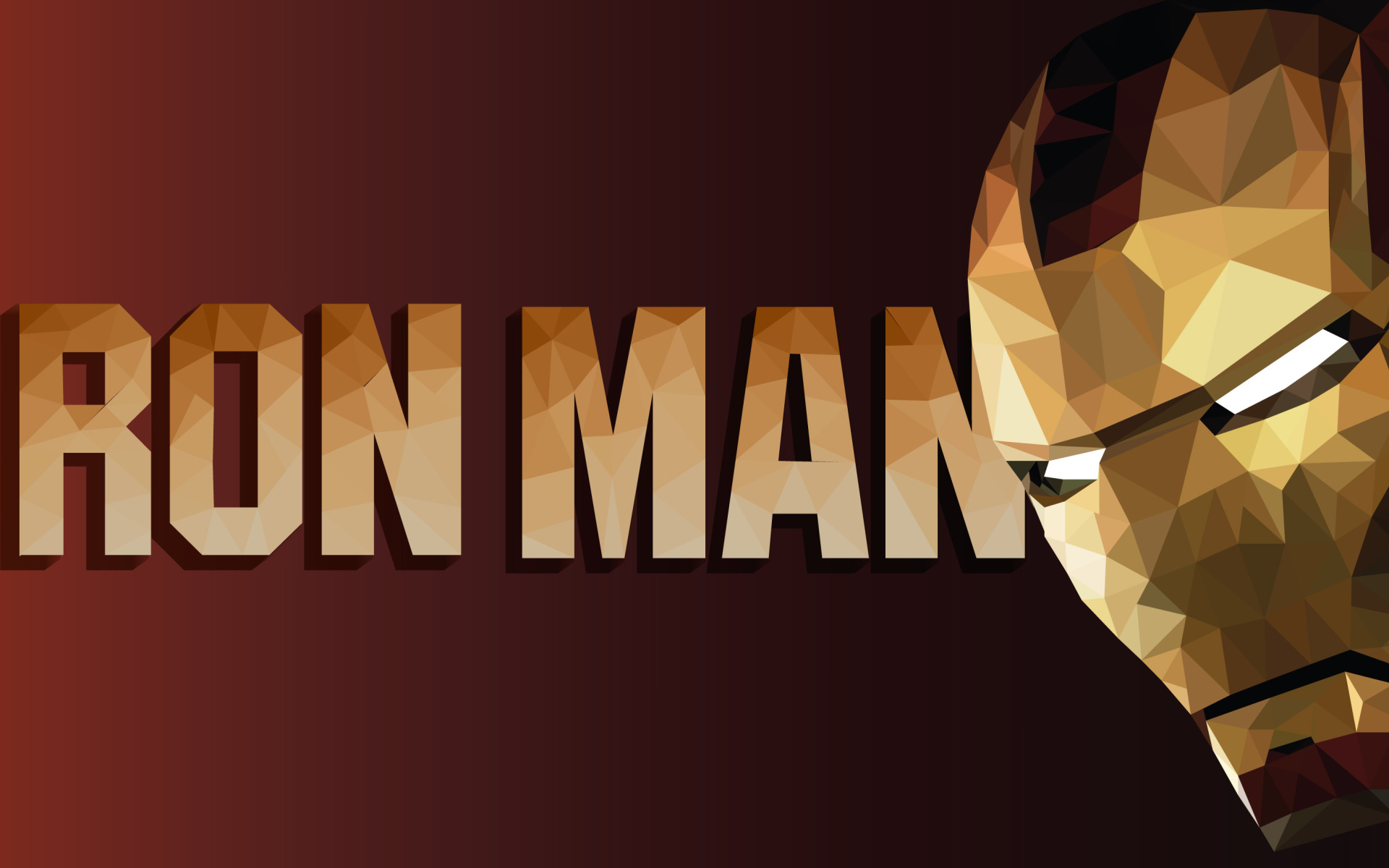 Персонаж Железный человек на красном фоне