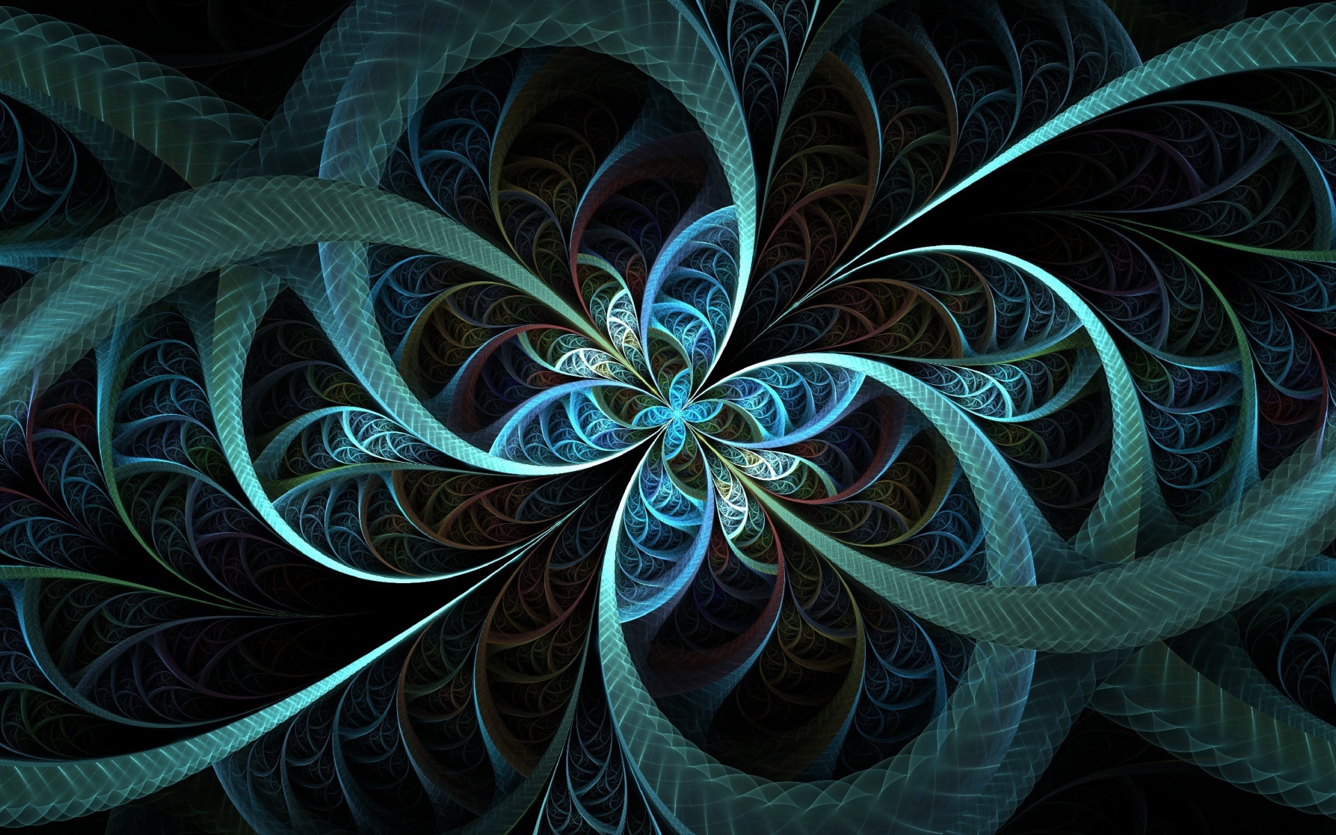 Красивый абстрактный узор на черном фоне